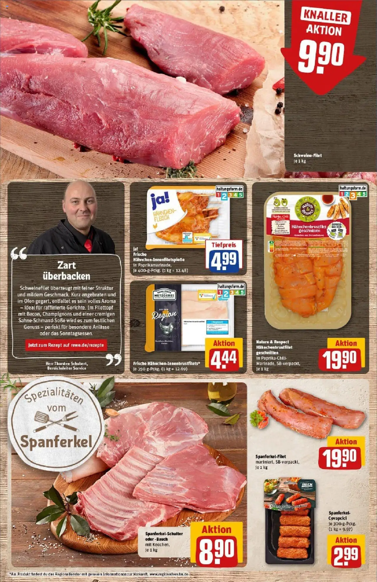 Rewe prospekt Kassel / Niederzwehren	 - gültig ab dem 06.07.2025 | Seite: 8 | Produkte: Ofen, Cevapcici, Schweinefilet, Fleisch
