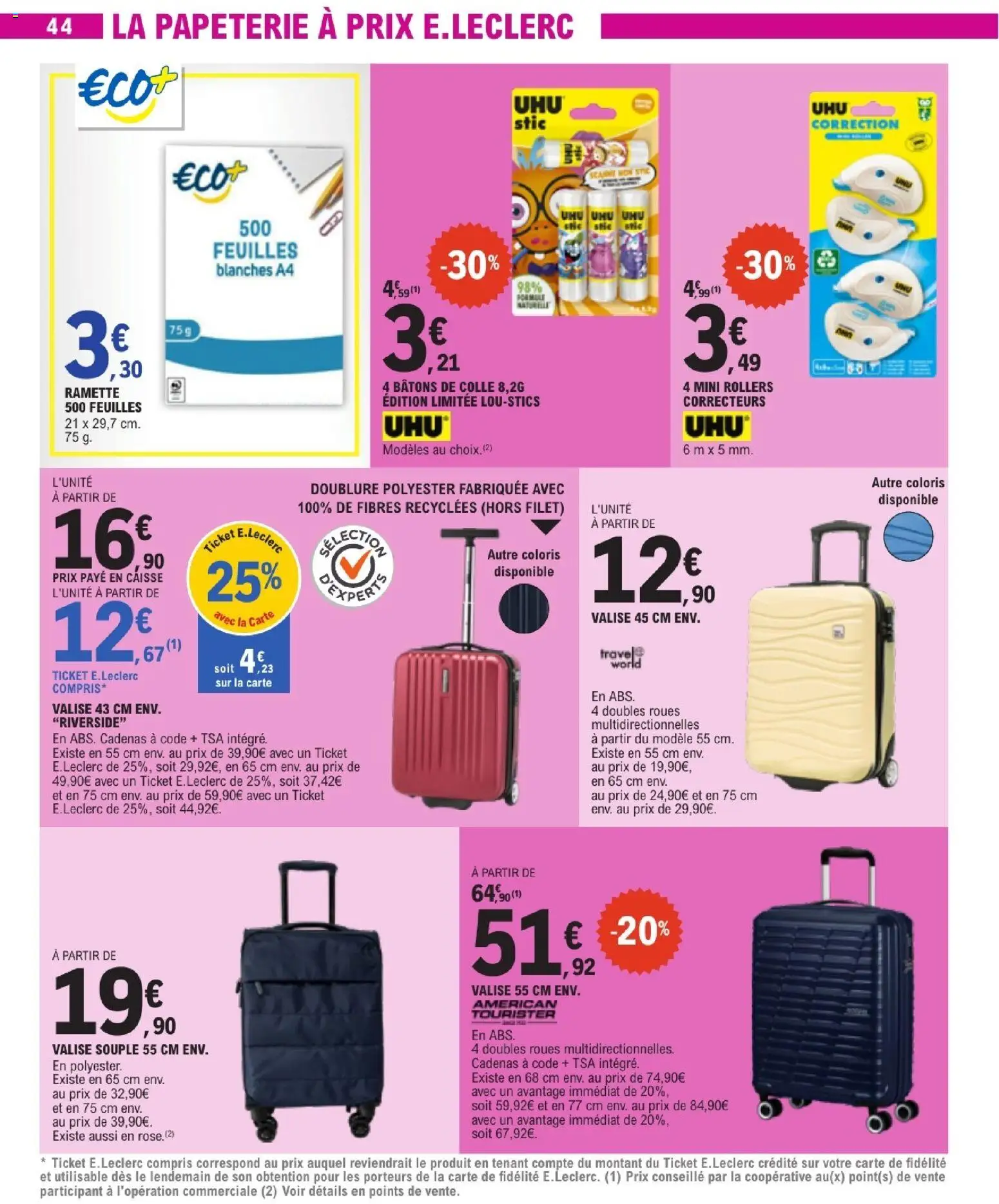 {H1} | Page: 44 | Produits: Rollers, Colle, Valise