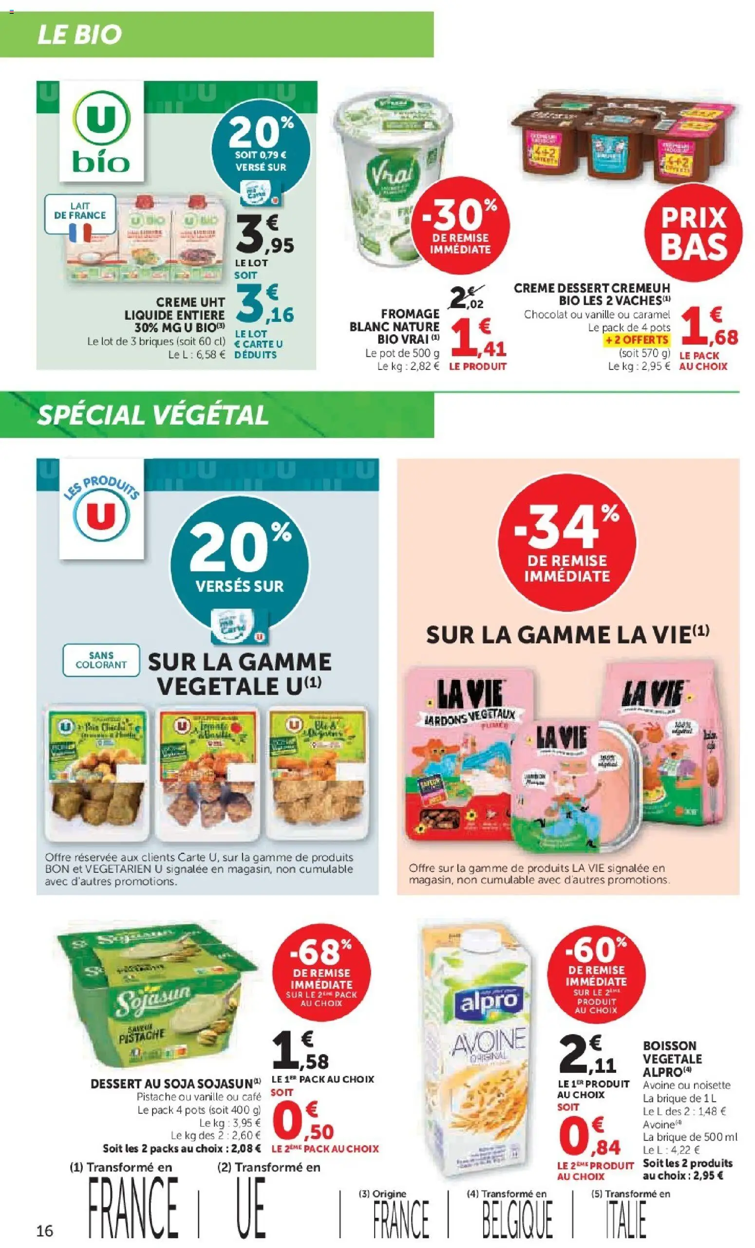 {H1} | Page: 16 | Produits: Lardons, Lait, Café, Crème