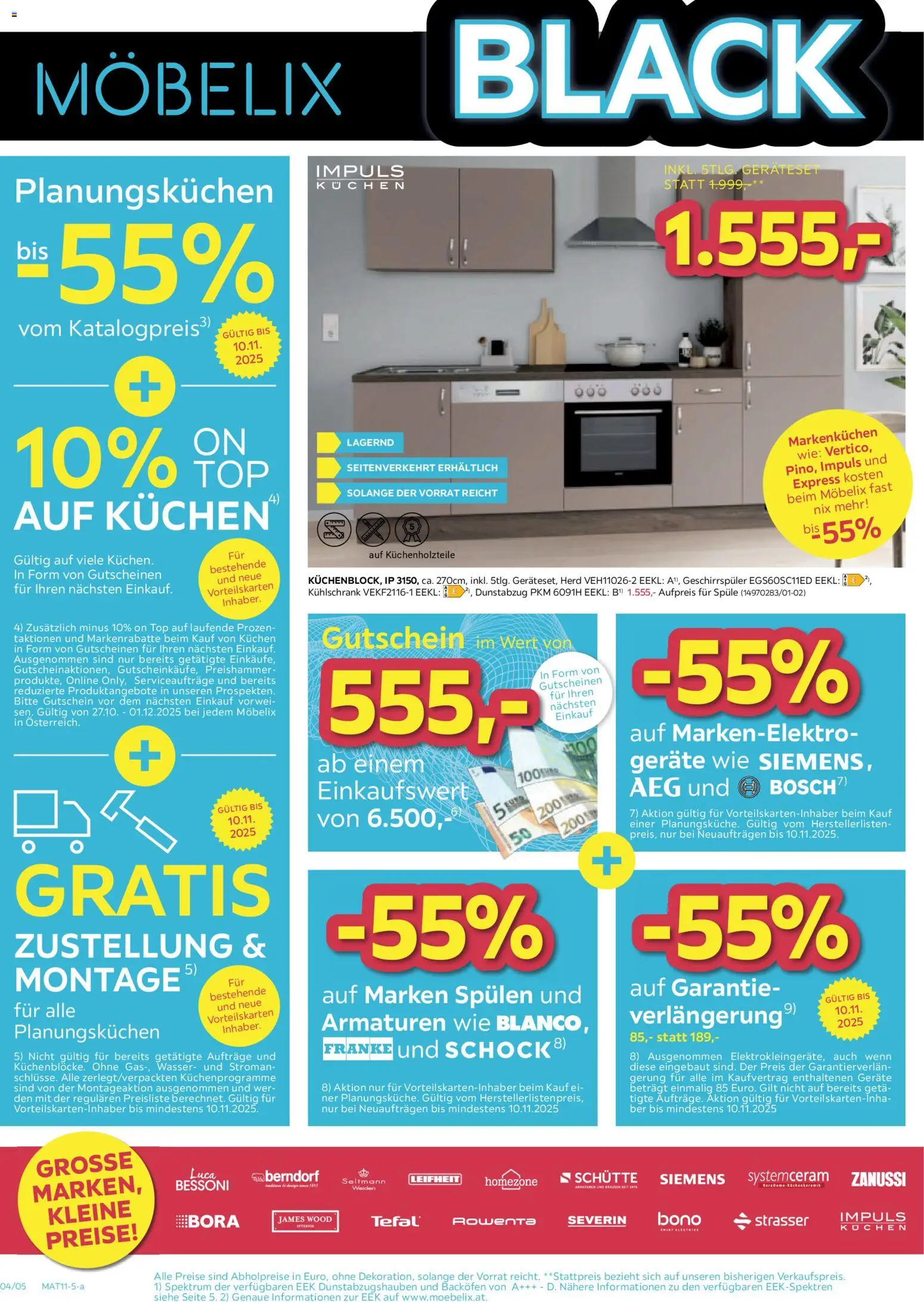 Möbelix Black - Friday gültig ab 04.11.2025 | Seite: 4 | Produkte: Wasser, Kühlschrank, Herd, Geschirrspüler