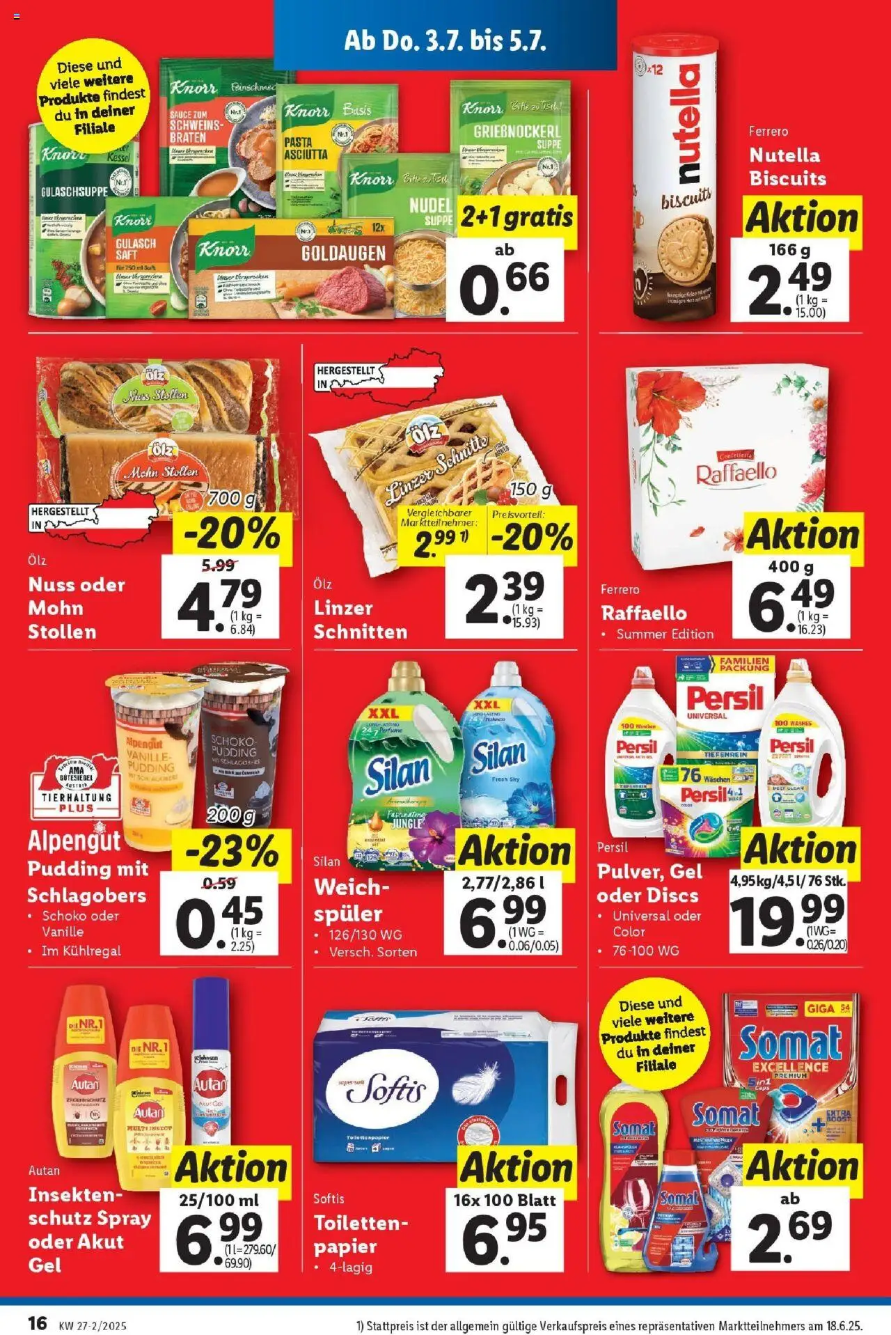 Lidl Flugblatt - Salzburg, Dornbirn, Jenbach gültig ab 02.07.2025 | Seite: 18 | Produkte: Pasta, Saft