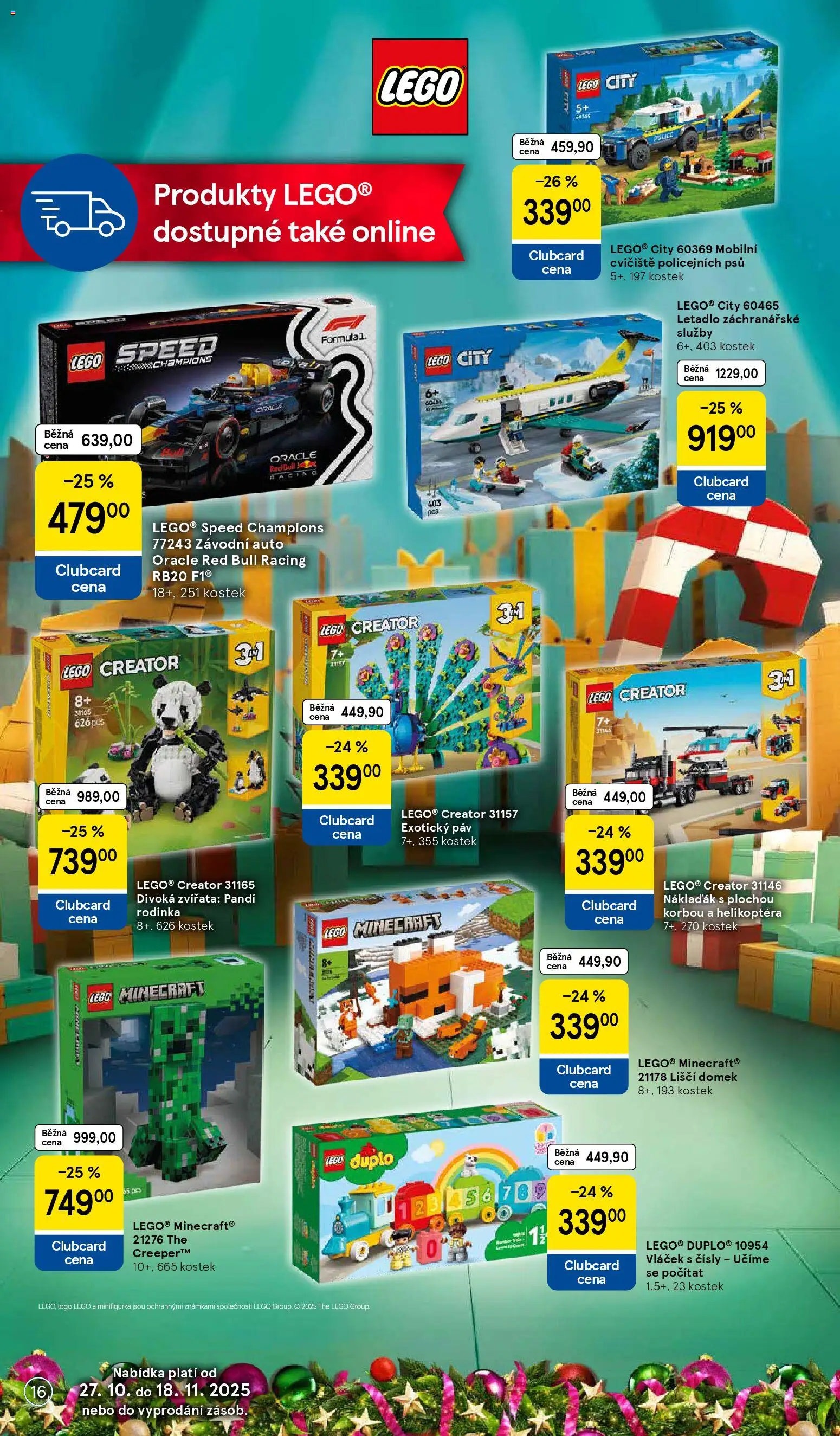 Tesco katalog od 27.10.2025 | Strana: 16 | Produkty: LEGO, Red Bull, Police