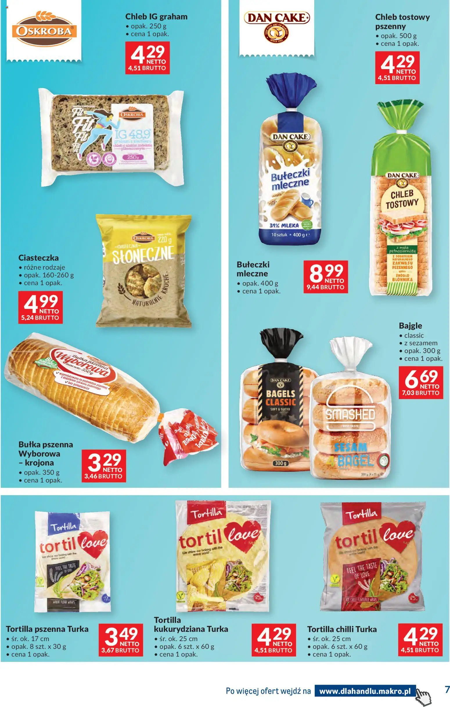 Makro Gazetka - Dystrybucja do sklepów od 03.03.2026 | Strona: 7 | Produkty: Mleka, Tortilla, Bułka, Ciasteczka