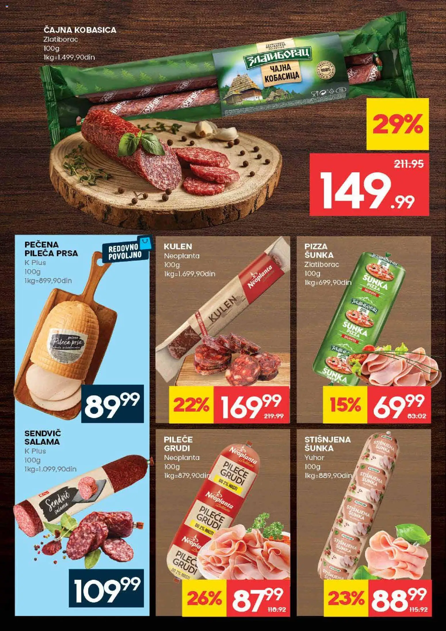 Idea katalog - važi od 26.02.2026 | Strana: 6 | Proizvode: Pileća prsa, Pileće grudi, Kulen, Kobasica