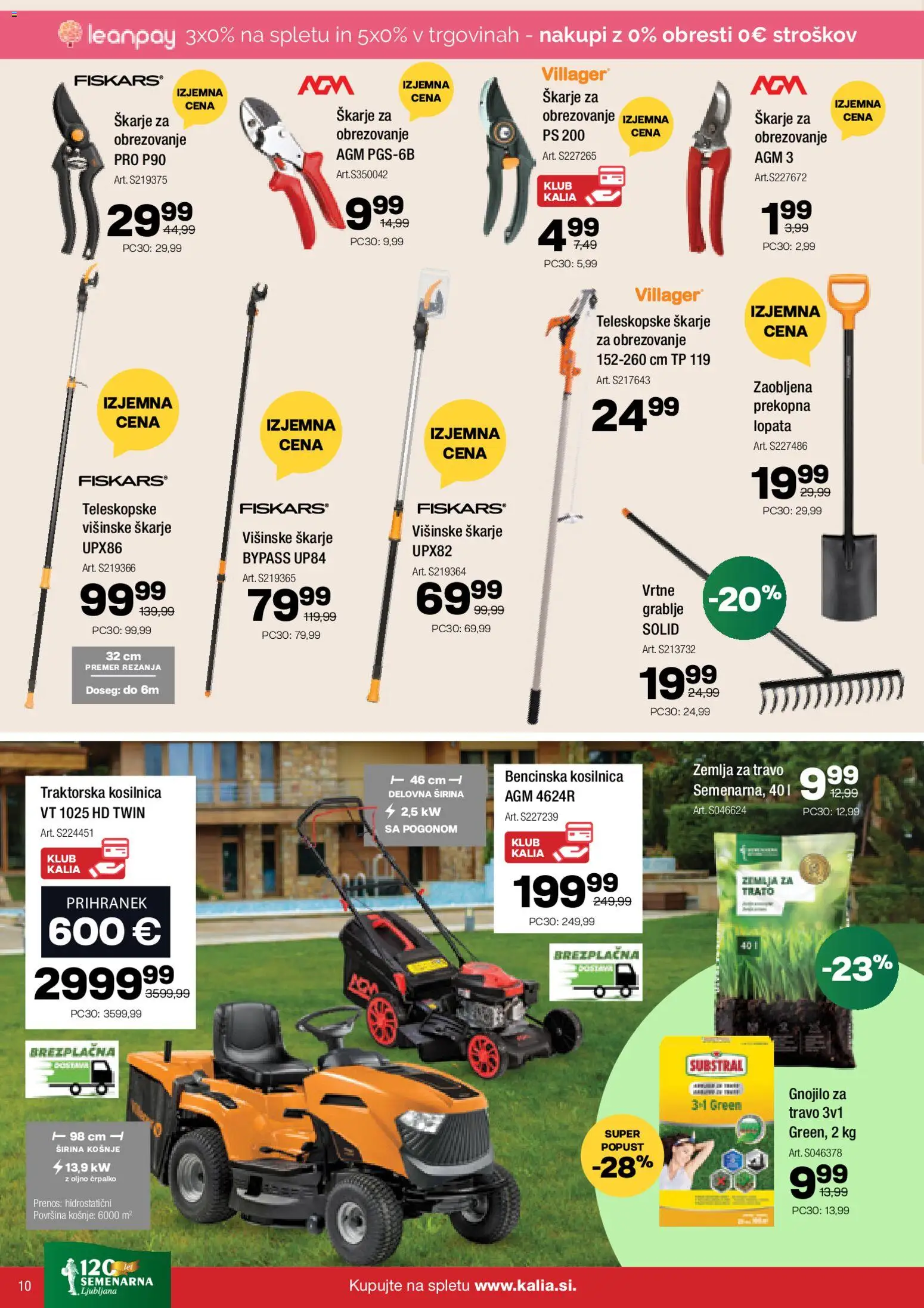 Novi Kalia katalog ponudbe – veljaven od 02.03.2026 | Stran: 10 | Izdelki: Žemlja, Kosilnica