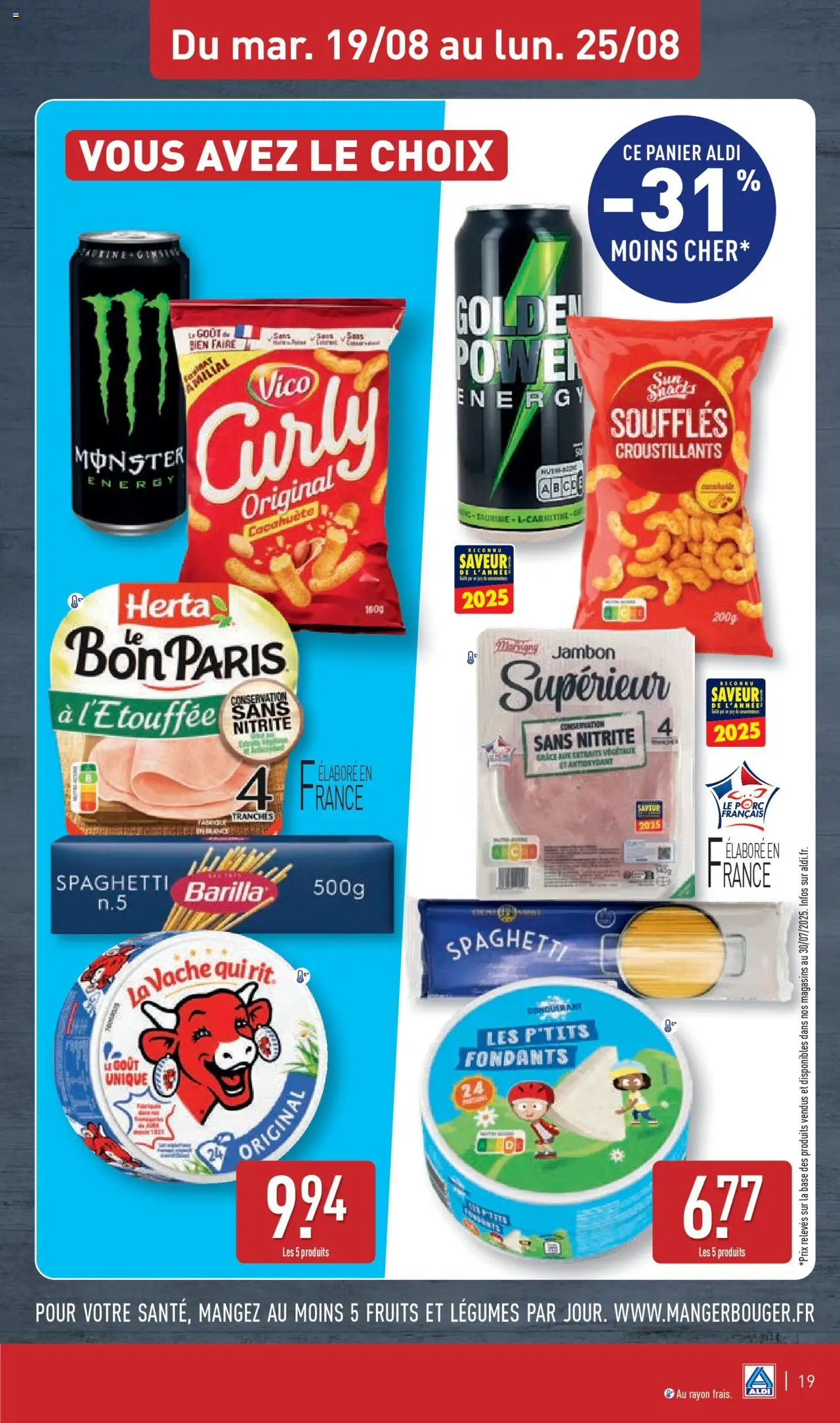  | Page: 21 | Produits: Spaghetti, Base, Panier, Jambon