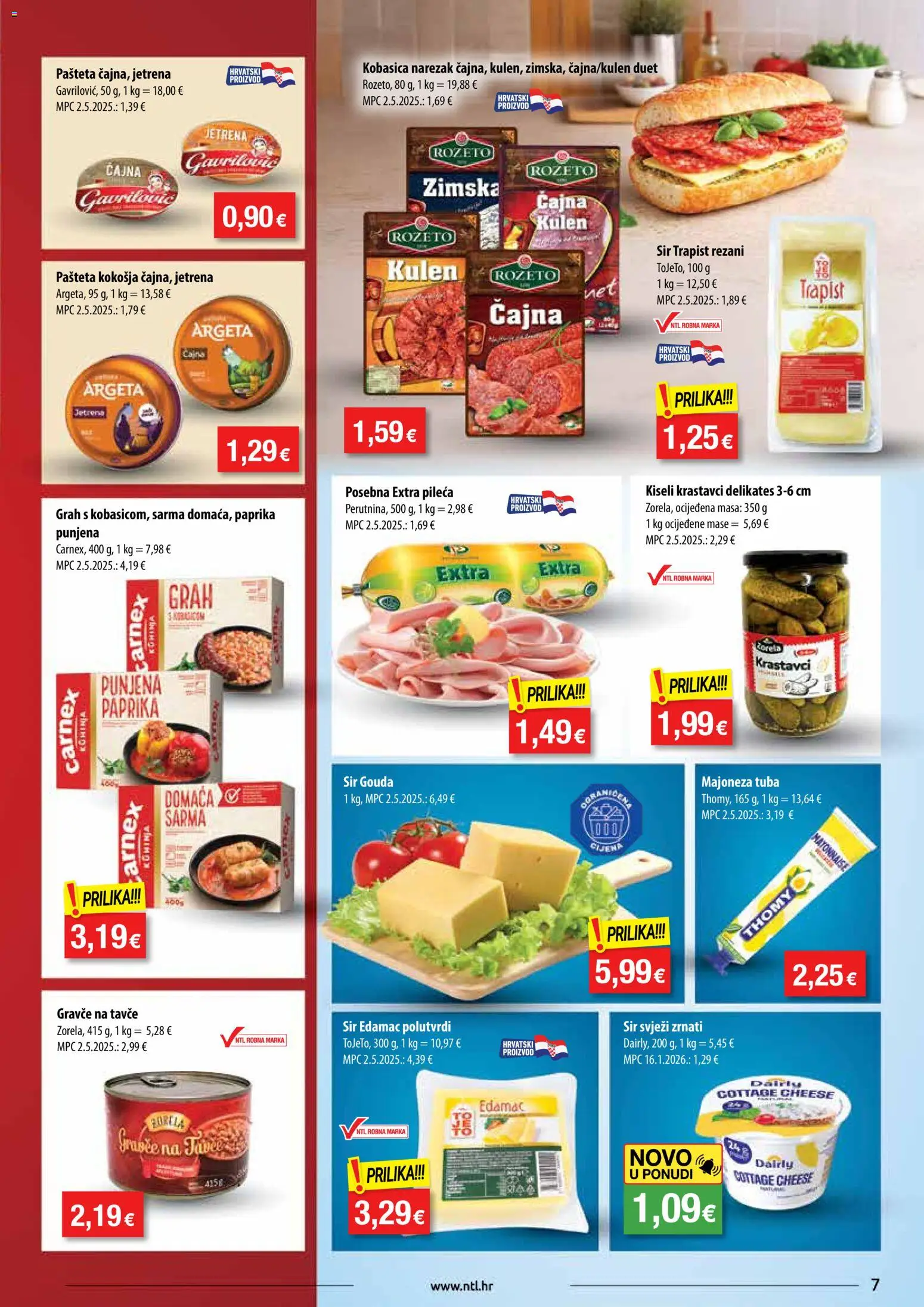 NTL katalog | vrijedi od 28.01.2026 | Stranica: 7 | Proizvodi: Grah, Krastavci, Kiseli krastavci, Gouda