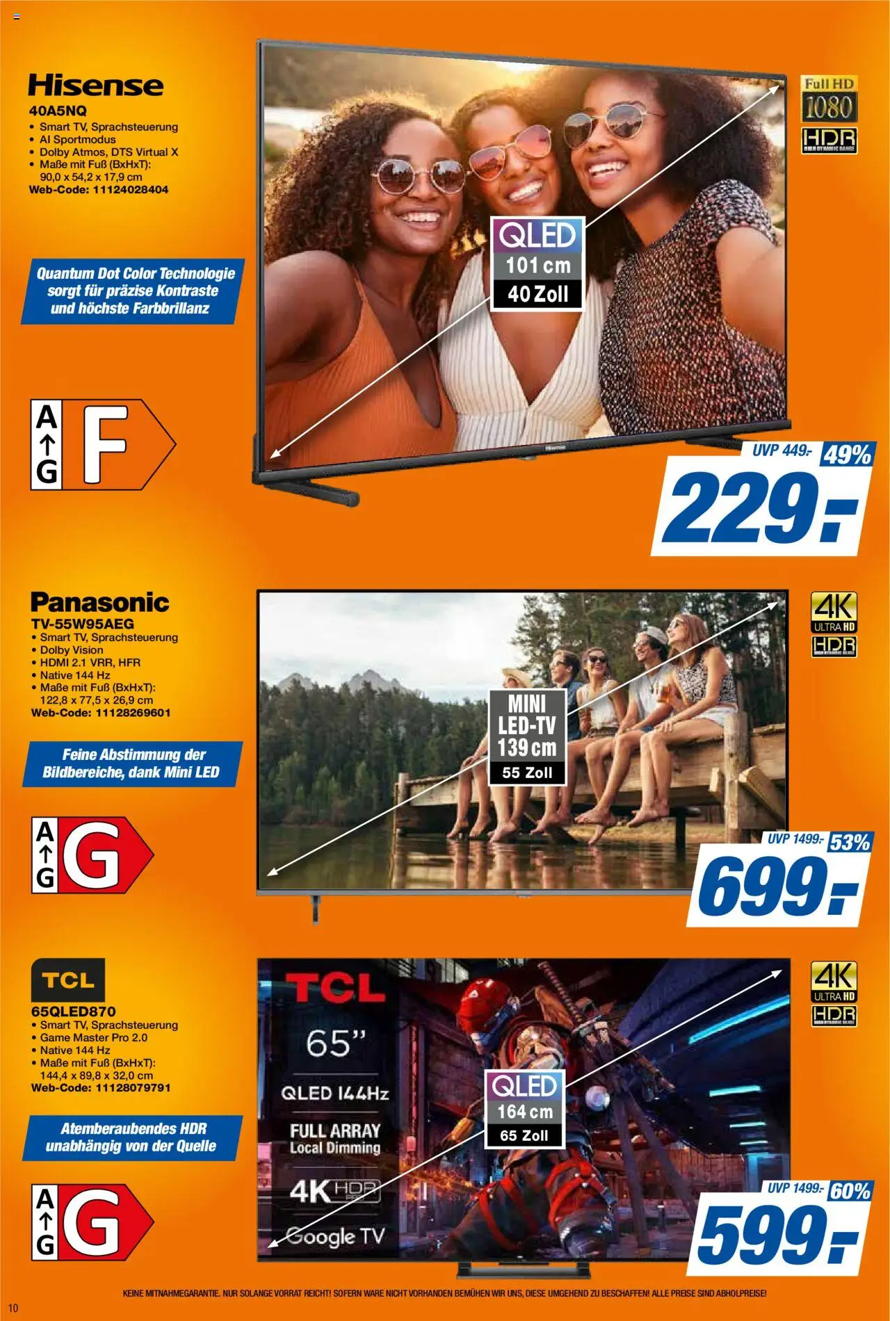 Expert Prospekt 	 – gültig ab 12.09.2025 | Seite: 10 | Produkte: Panasonic, Hisense, TV