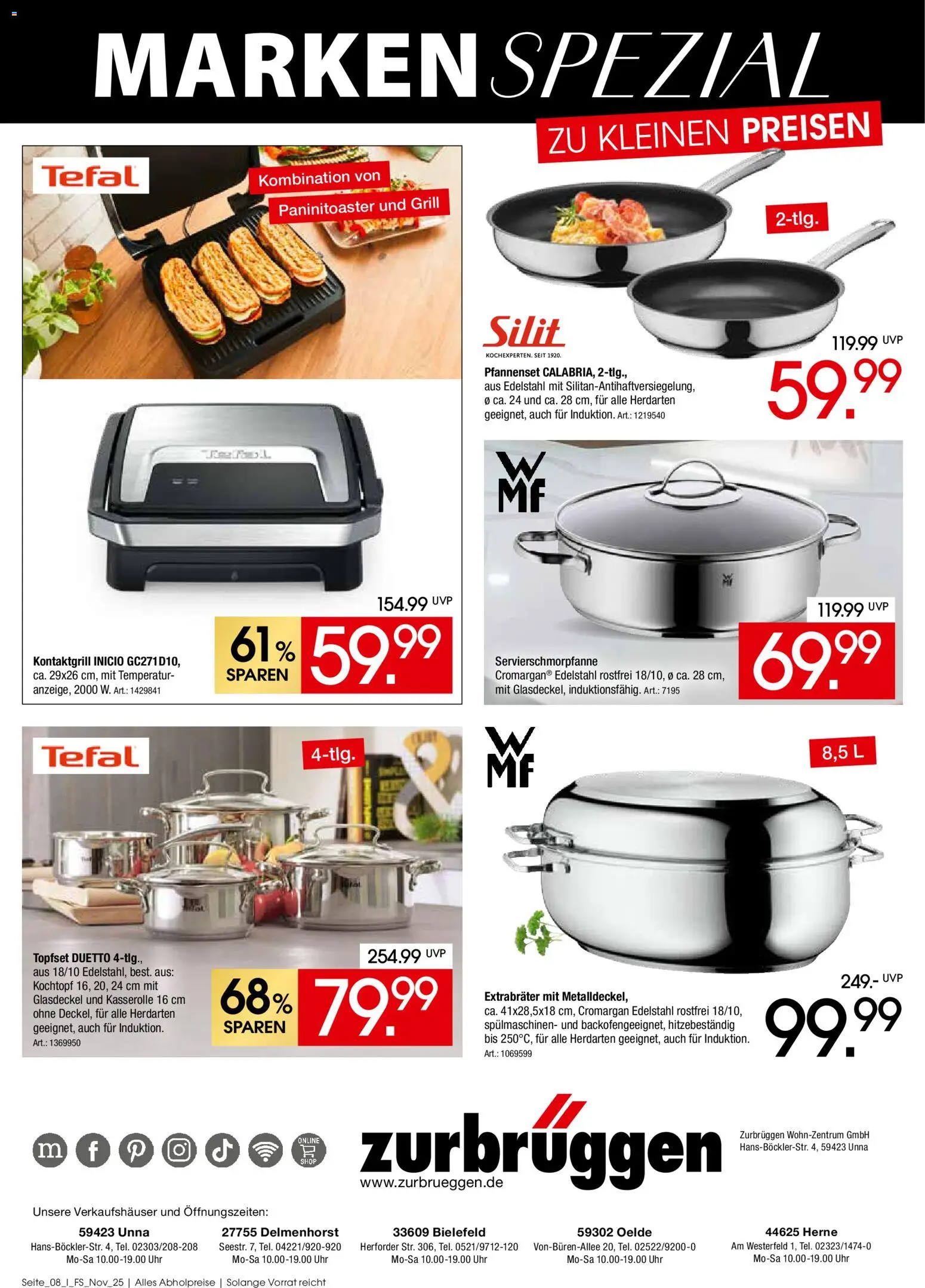 Zurbrüggen Trend-Journal Herbst – gültig ab 01.11.2025 | Seite: 8 | Produkte: Grill, Uhr