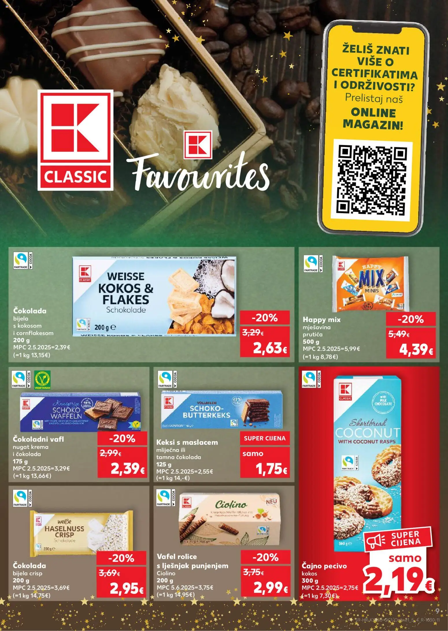 Kaufland katalog | vrijedi od 10.12.2025 | Stranica: 9 | Proizvodi: Keksi, Čokolada, Lješnjak, Pecivo