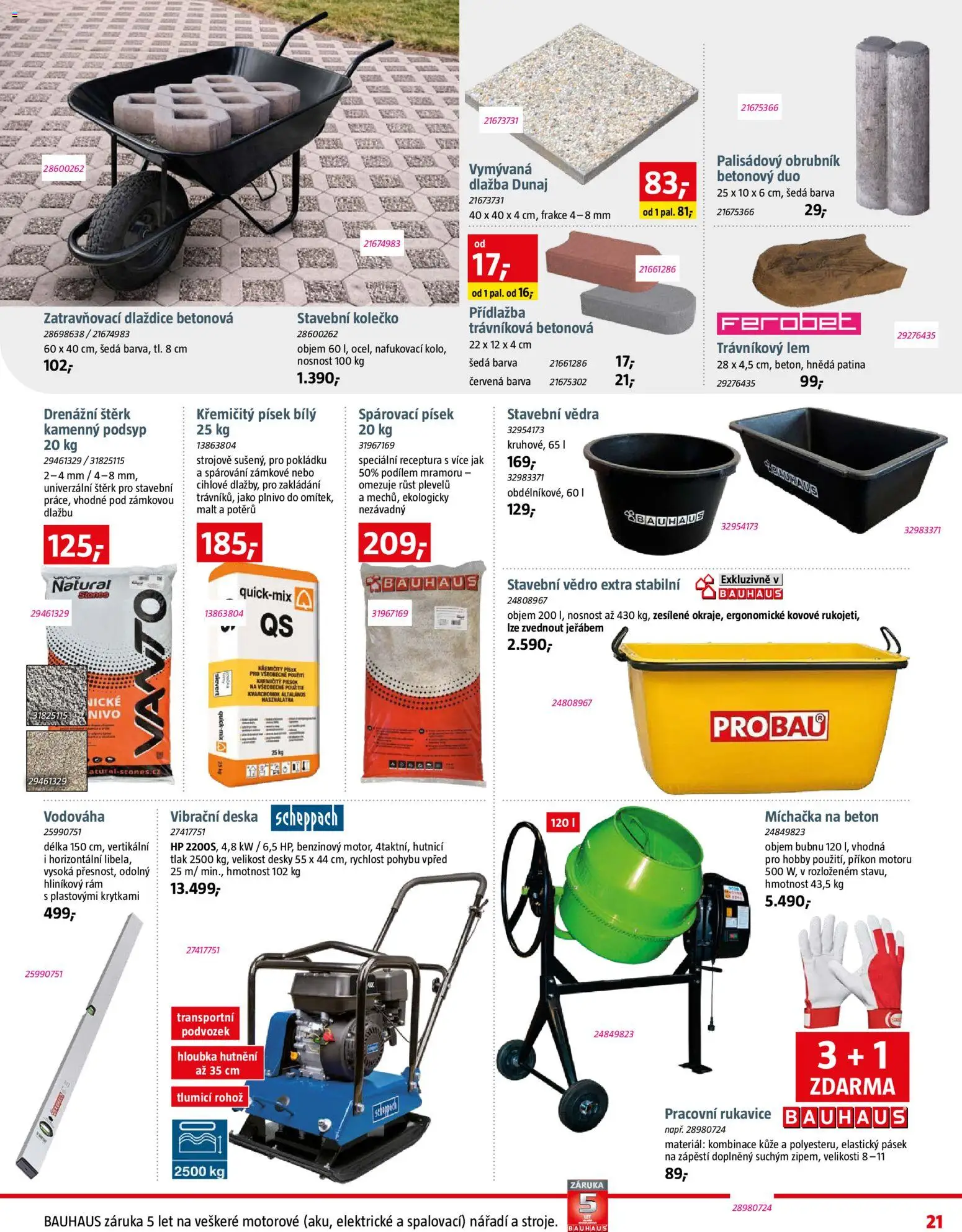 Bauhaus leták od 06.03.2026 | Strana: 21 | Produkty: Dlažba, Písek, Nářadí, Desky
