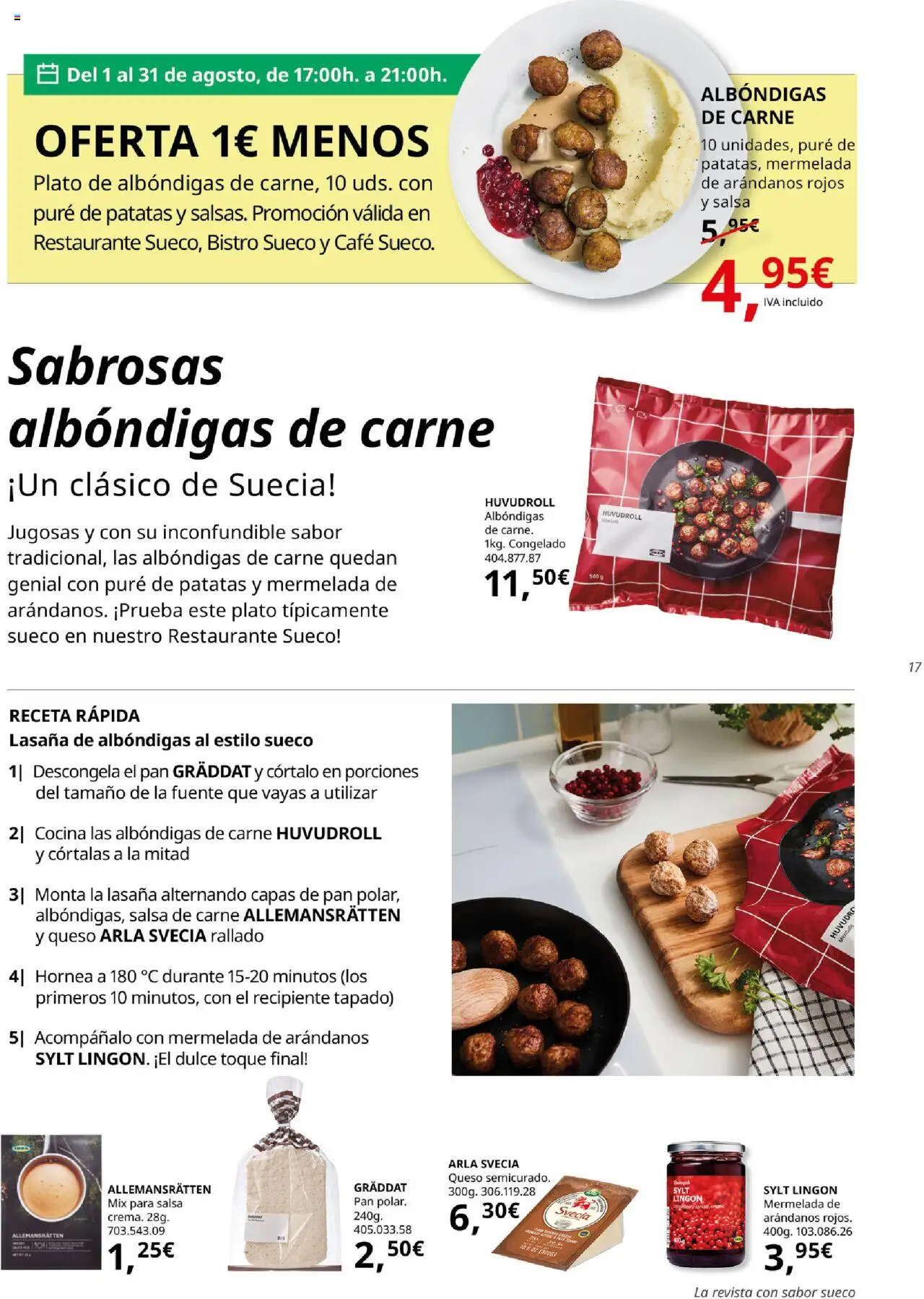 Catálogo IKEA Fika │ válido desde el 01.07.2025 | Página: 17 | Productos: Queso, Café, Lasaña, Μερέντα
