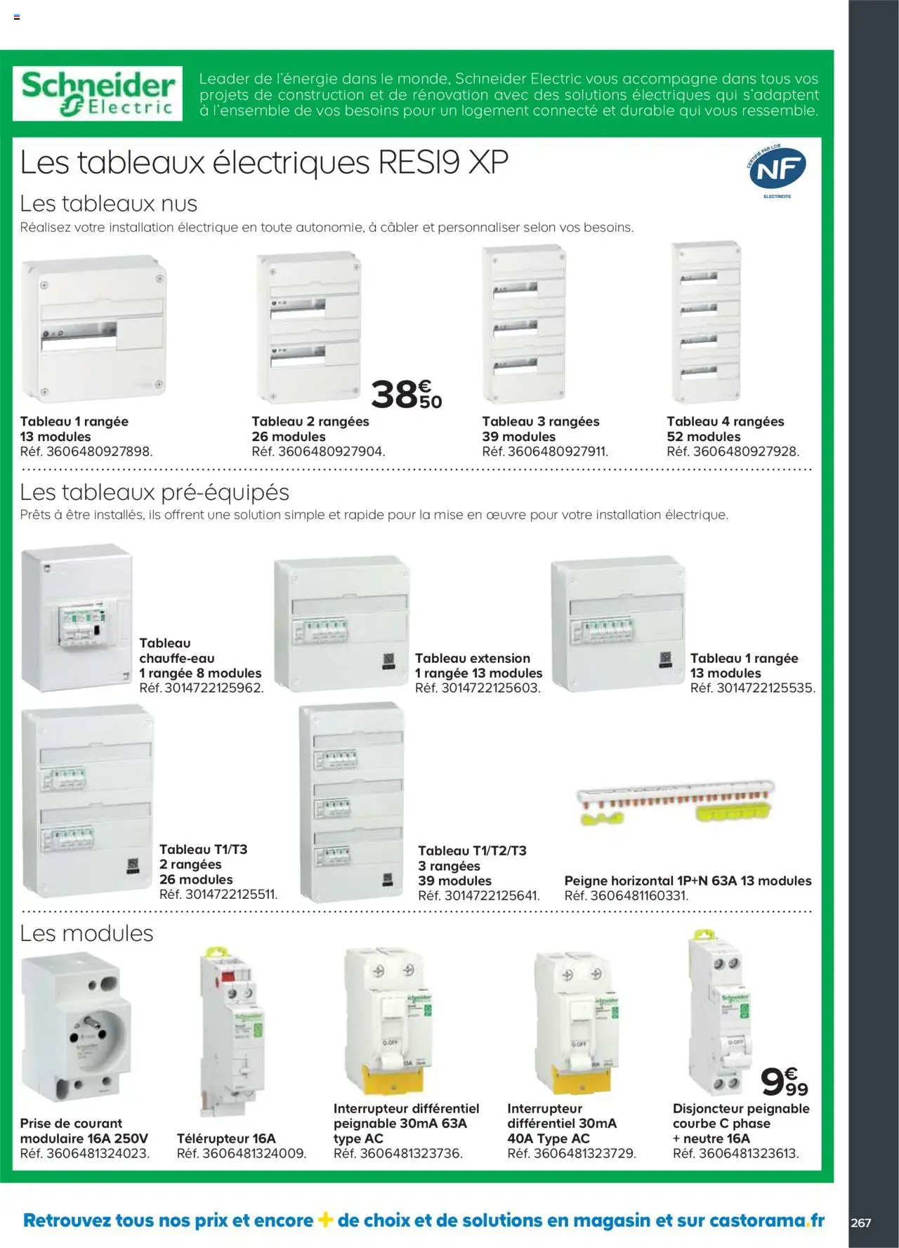  | Page: 267 | Produits: Peigne, Interrupteur, Disjoncteur, Prise