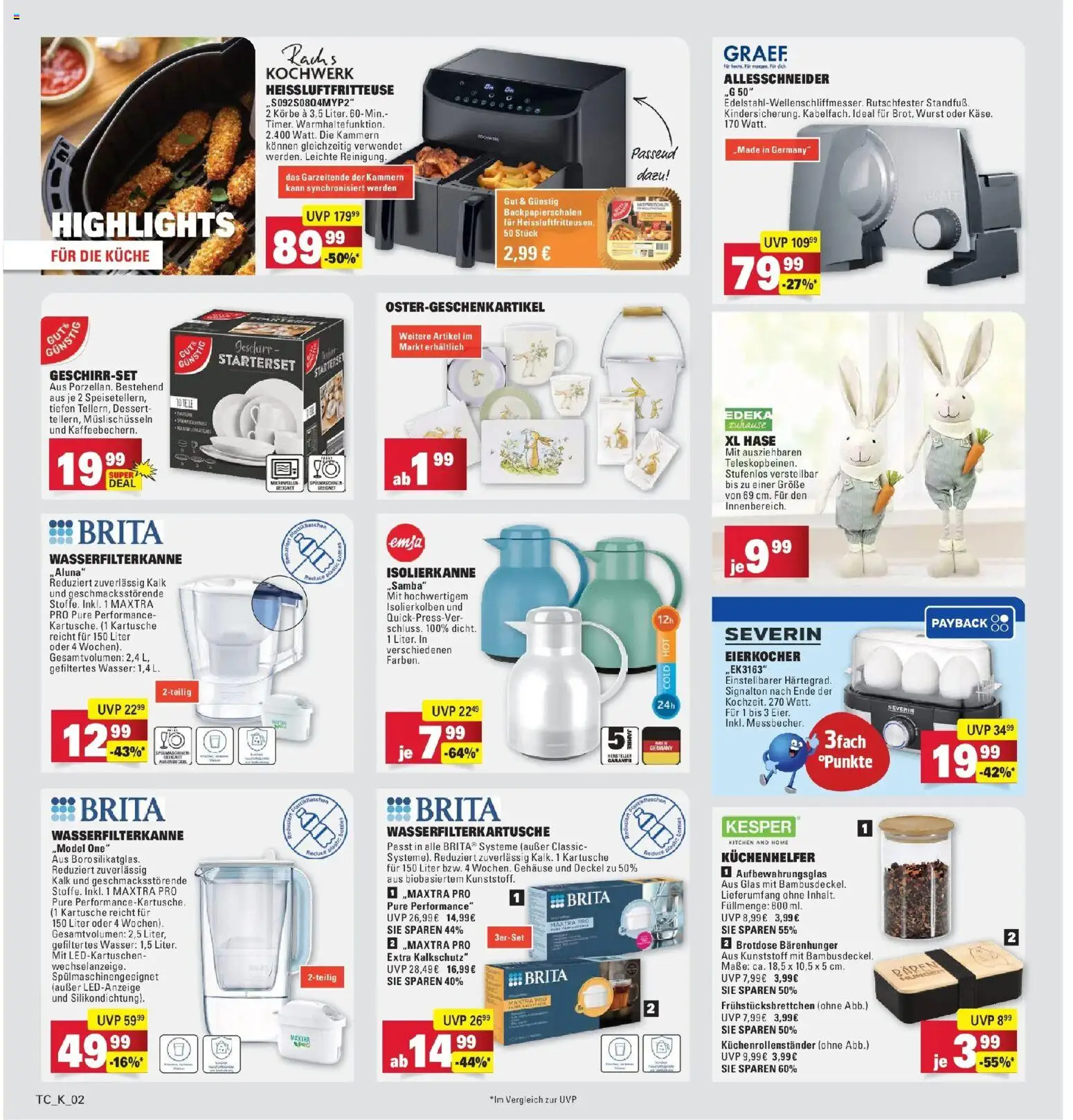 Marktkauf Prospekt Friedrichshafen  – gültig ab 09.03.2026 | Seite: 32 | Produkte: Wasser, Wurst, Eierkocher, Heißluftfritteuse