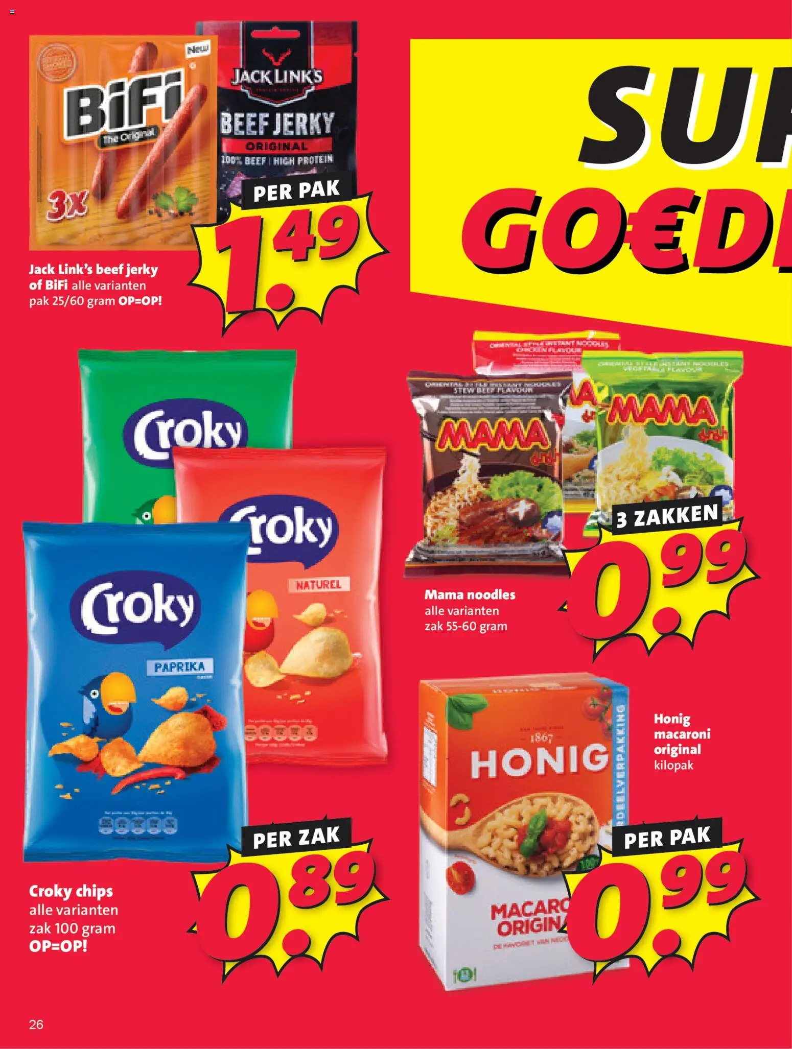 {H1} | Pagina: 26 | Producten: Chips, Macaroni, Zak, Kész piskótalap