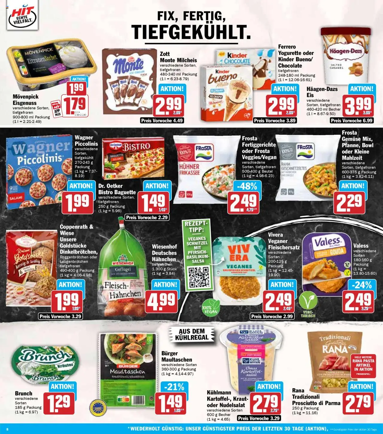 HIT Mecklenburg-Vorpommern - gültig ab dem 21.07.2025 | Seite: 8 | Produkte: Hahnchen, Frosta, Fertiggerichte, Fleisch
