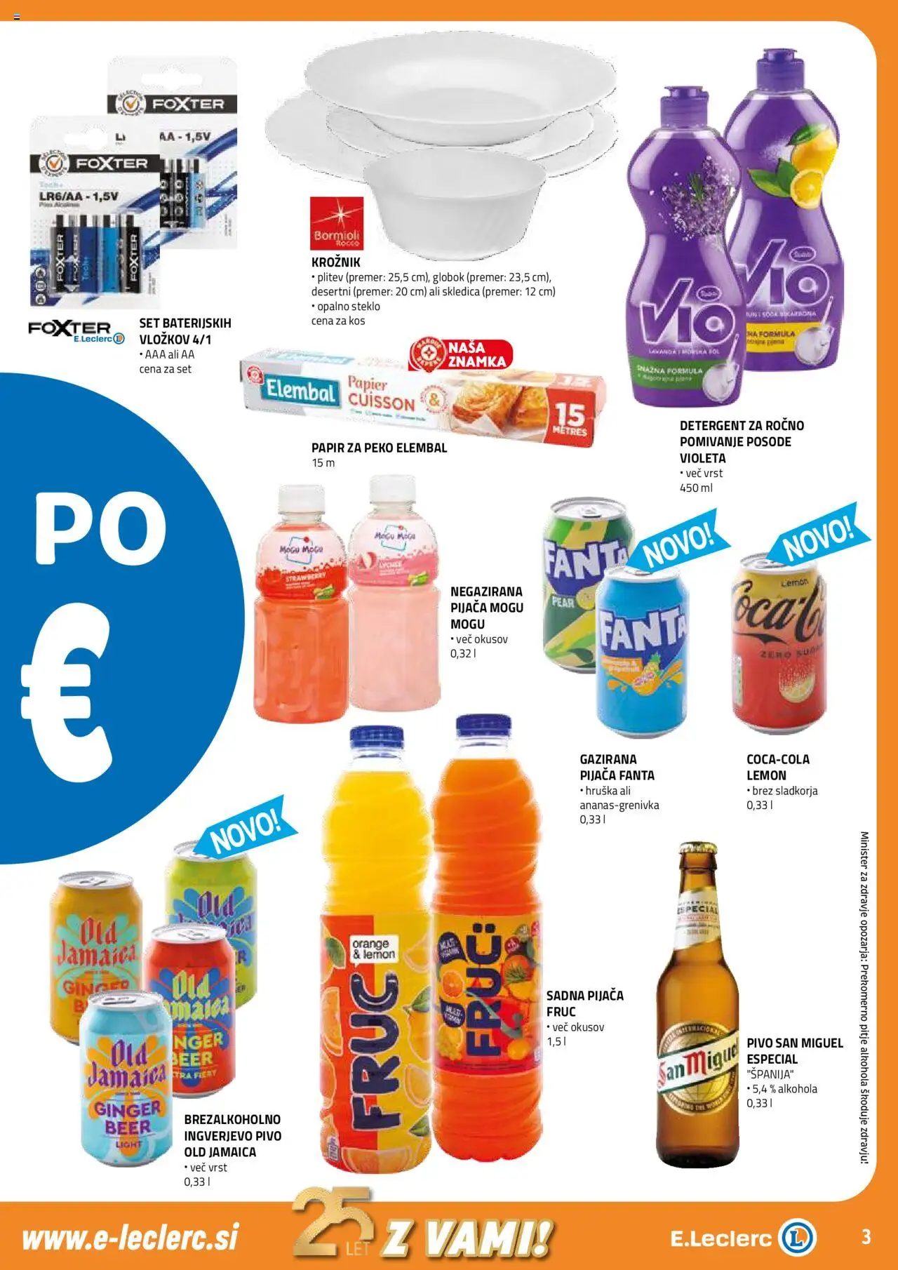 Novi E.leclerc katalog ponudbe – veljaven od 01.10.2025 | Stran: 3 | Izdelki: Hruska, Kos, Pivo, Detergent