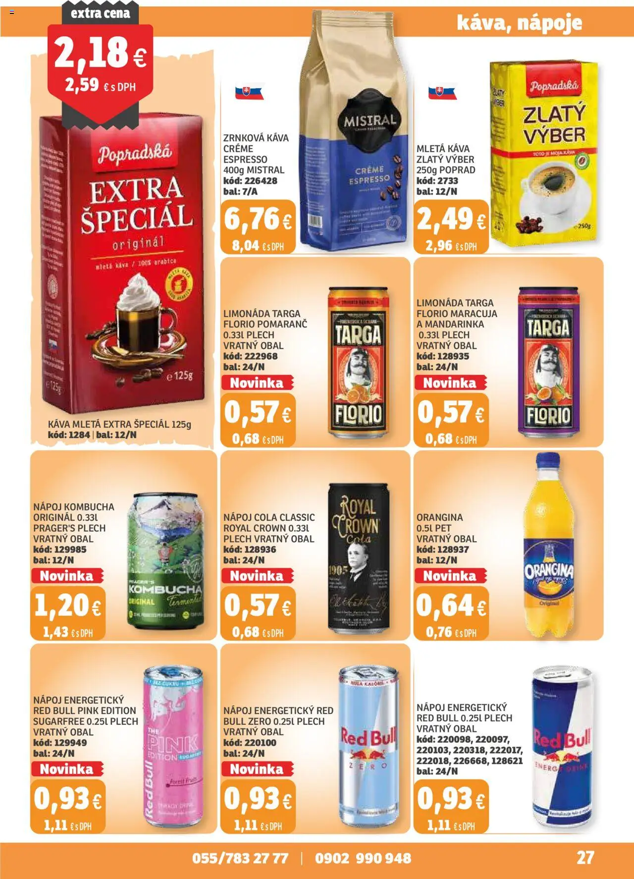 Labaš magazín │ platný od 22.08.2025 | Strana: 27 | Produkty: Káva, Red Bull, Cola, Zrnková káva