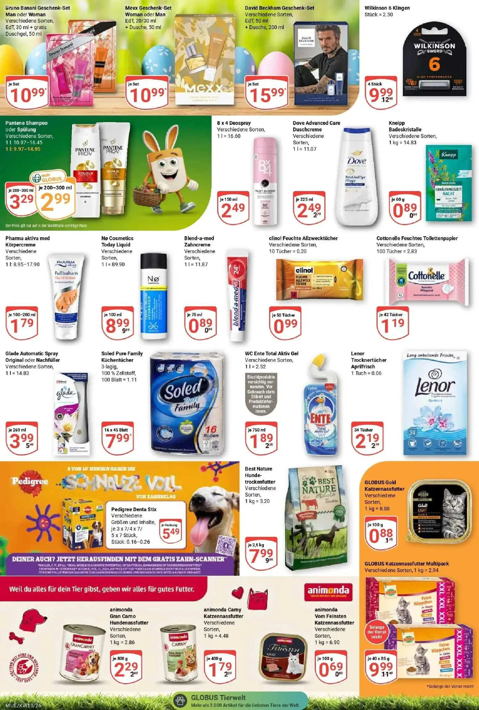 Globus prospekt Mühldorf	 – gültig ab 23.03.2026 | Seite: 17 | Produkte: Duschcreme, Pedigree, Ente, Feuchtes Toilettenpapier