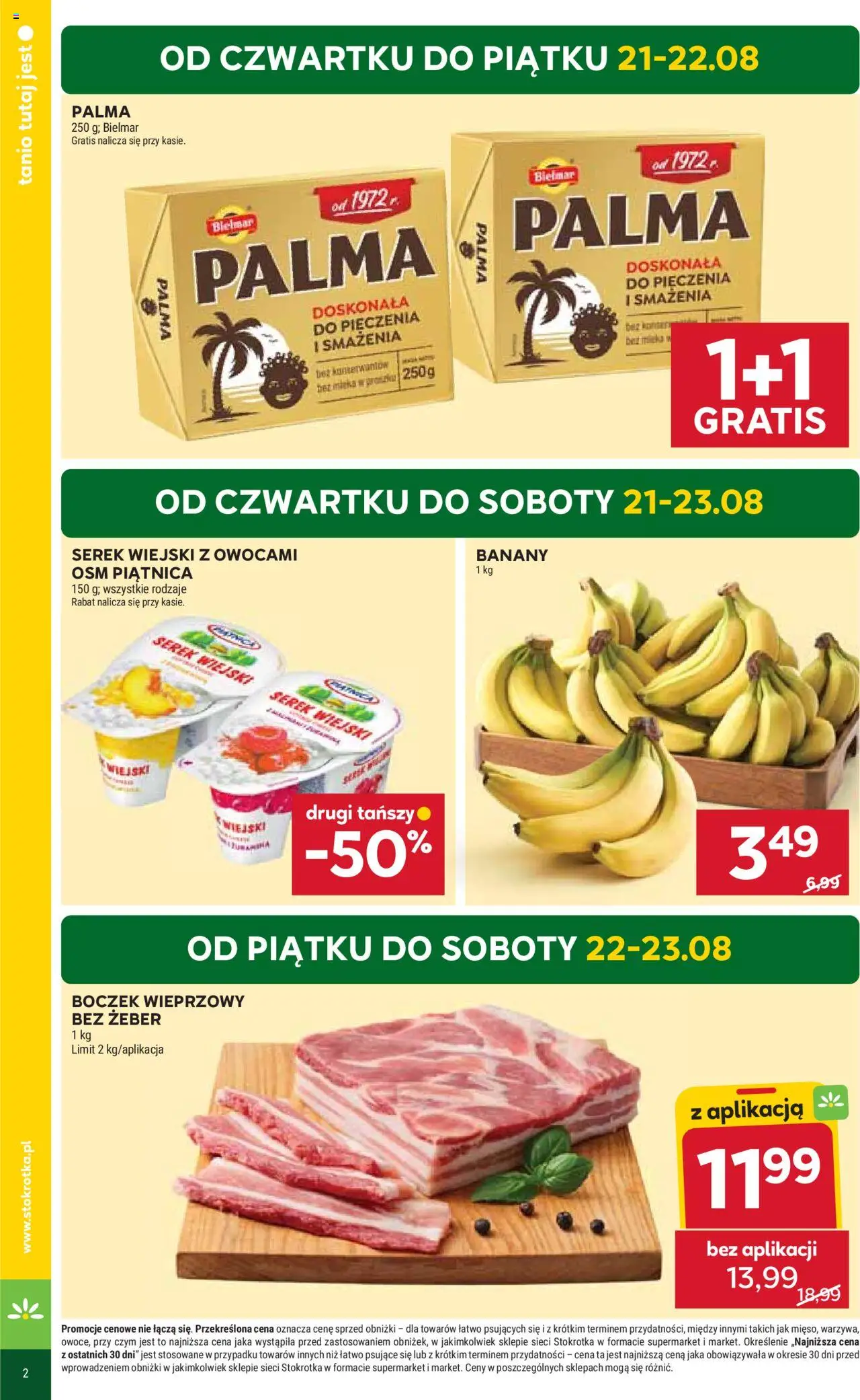 Stokrotka Gazetka - Market od 21.08.2025 | Strona: 2 | Produkty: Stokrotka, Boczek, Serek wiejski, Warzywa