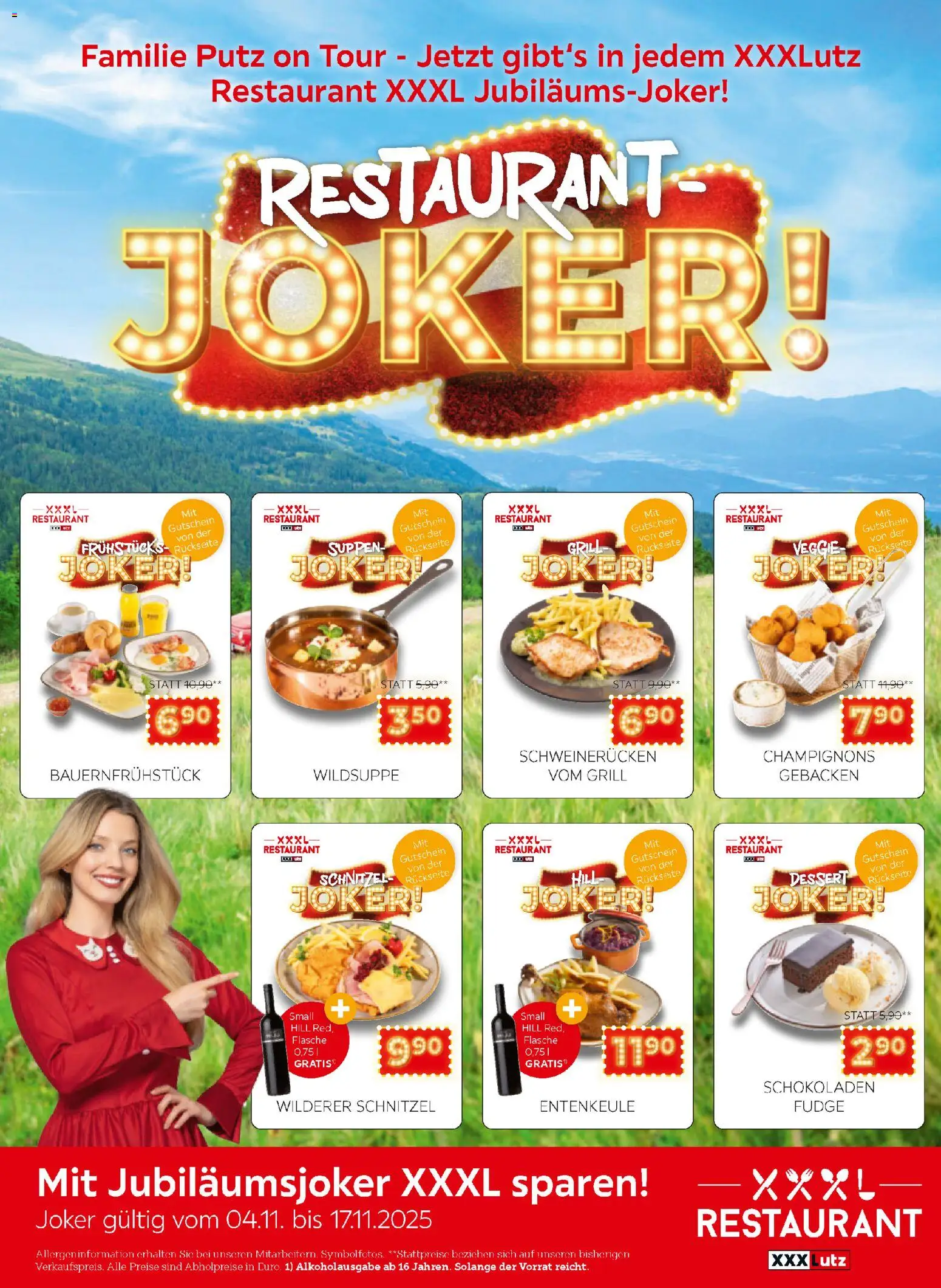 XXXLutz Restaurant - Joker gültig ab 04.11.2025 | Seite: 1 | Produkte: Grill