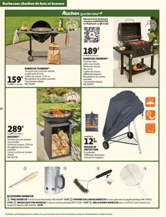 Auchan - Prévisualisation de Auchan - Jardinage, meubles jardin valide à partir de 03.03.2026 | Page: 18 | Produits: Brasero, Barbecue, Thermomètre, Brosse