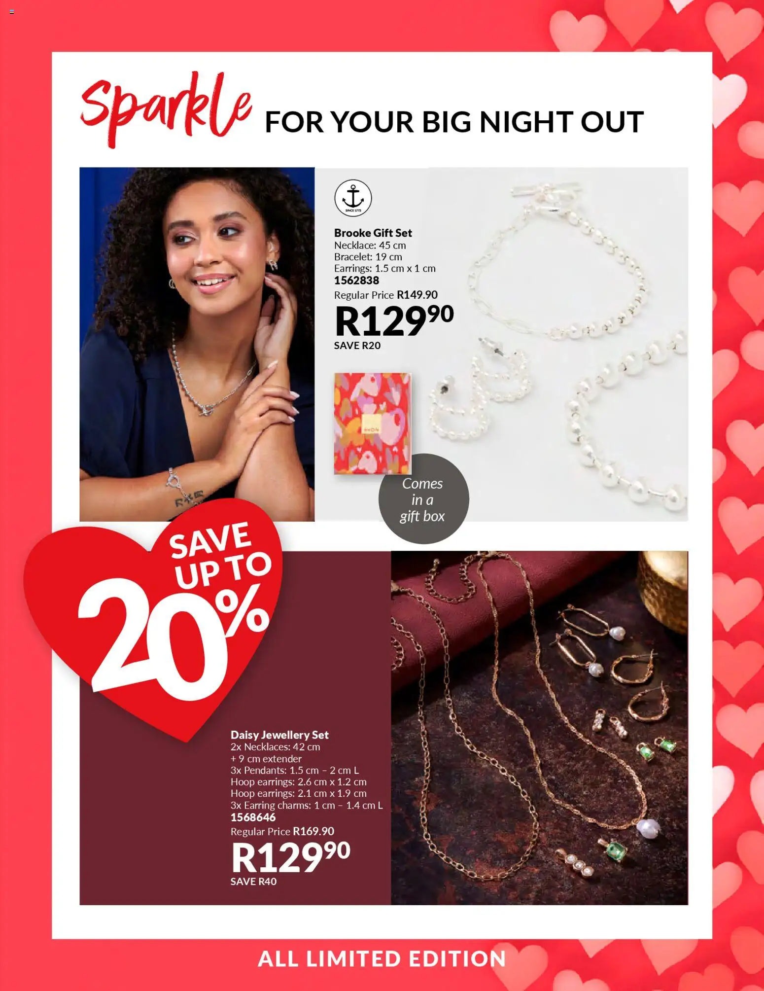 New Avon catalogue – valid from 21.02.2026 | Page: 39 | Products: Earrings, Necklaces, Box