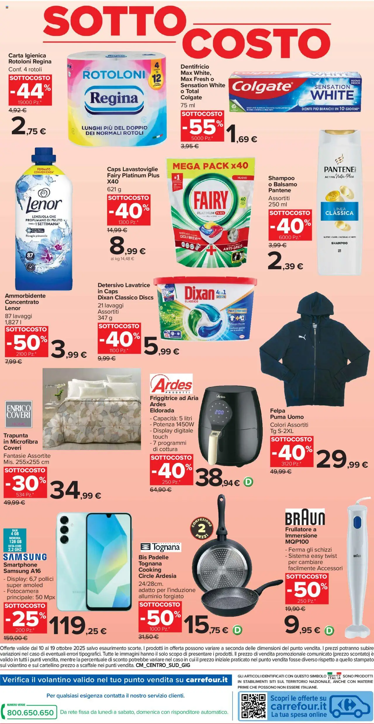 Volantino Carrefour del 10.10.2025 | Pagina: 24 | Prodotti: Trapunta, Lavatrice, Smartphone, Friggitrice