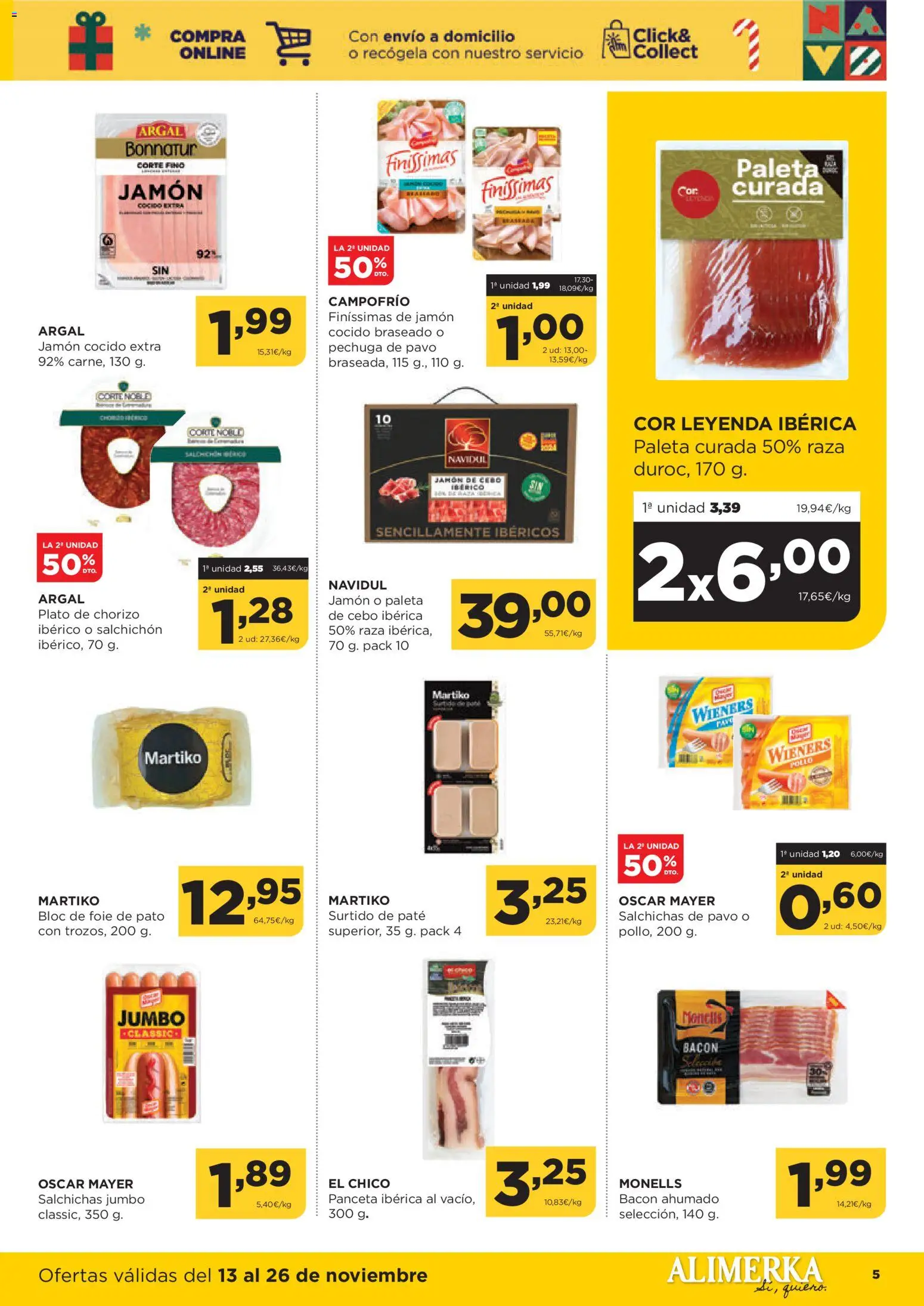 Alimerka folleto Asturias │ válido desde el 13.11.2025 | Página: 9 | Productos: Ηλεκτρικός φούρνος, Jamón, Jamón cocido, Paté