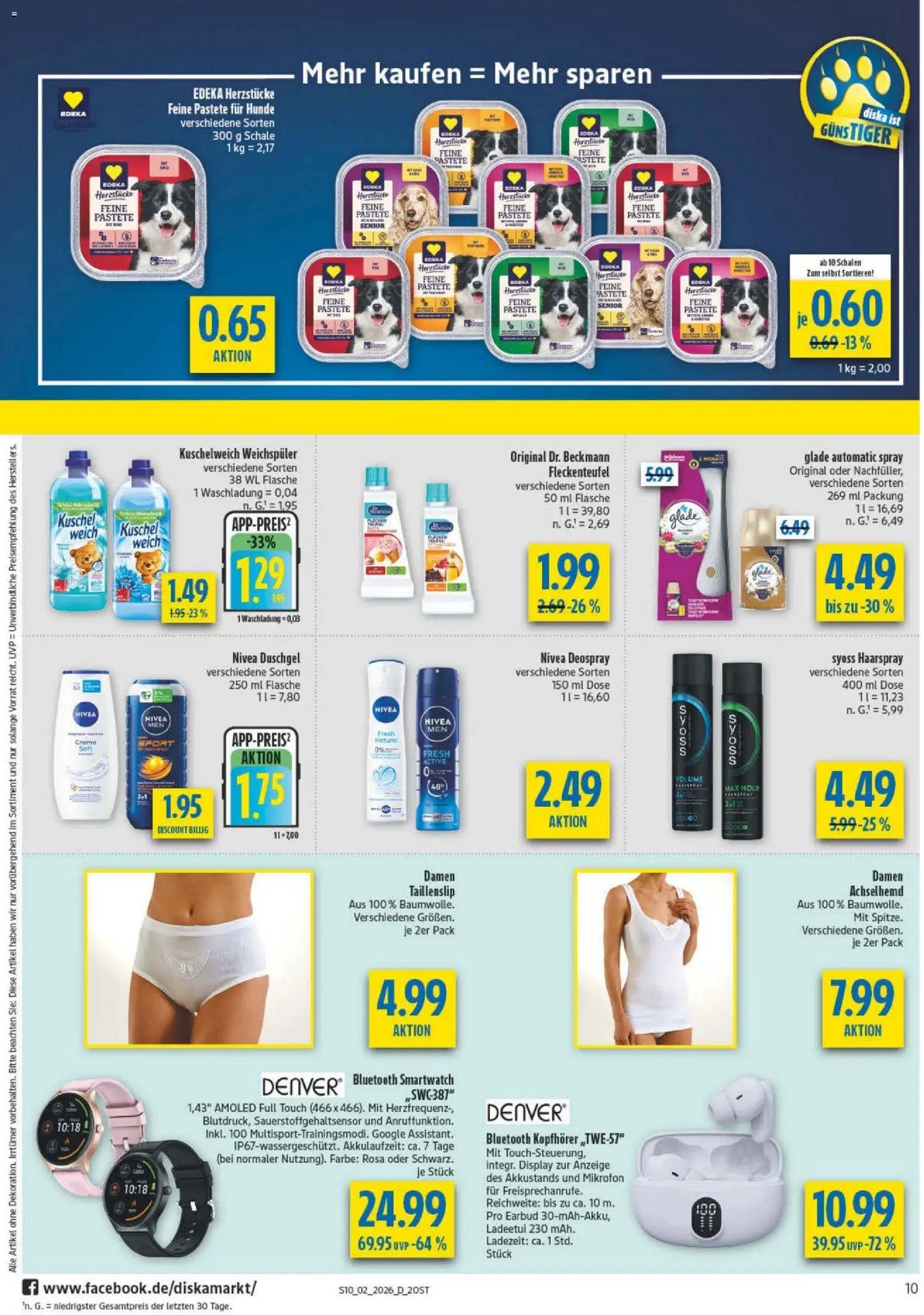 Diska - Diska Angebote Sachsen-Thüringen KW02 – gültig ab 05.01.2026 | Seite: 10 | Produkte: Mikrofon, Smartwatch, Creme, Deospray