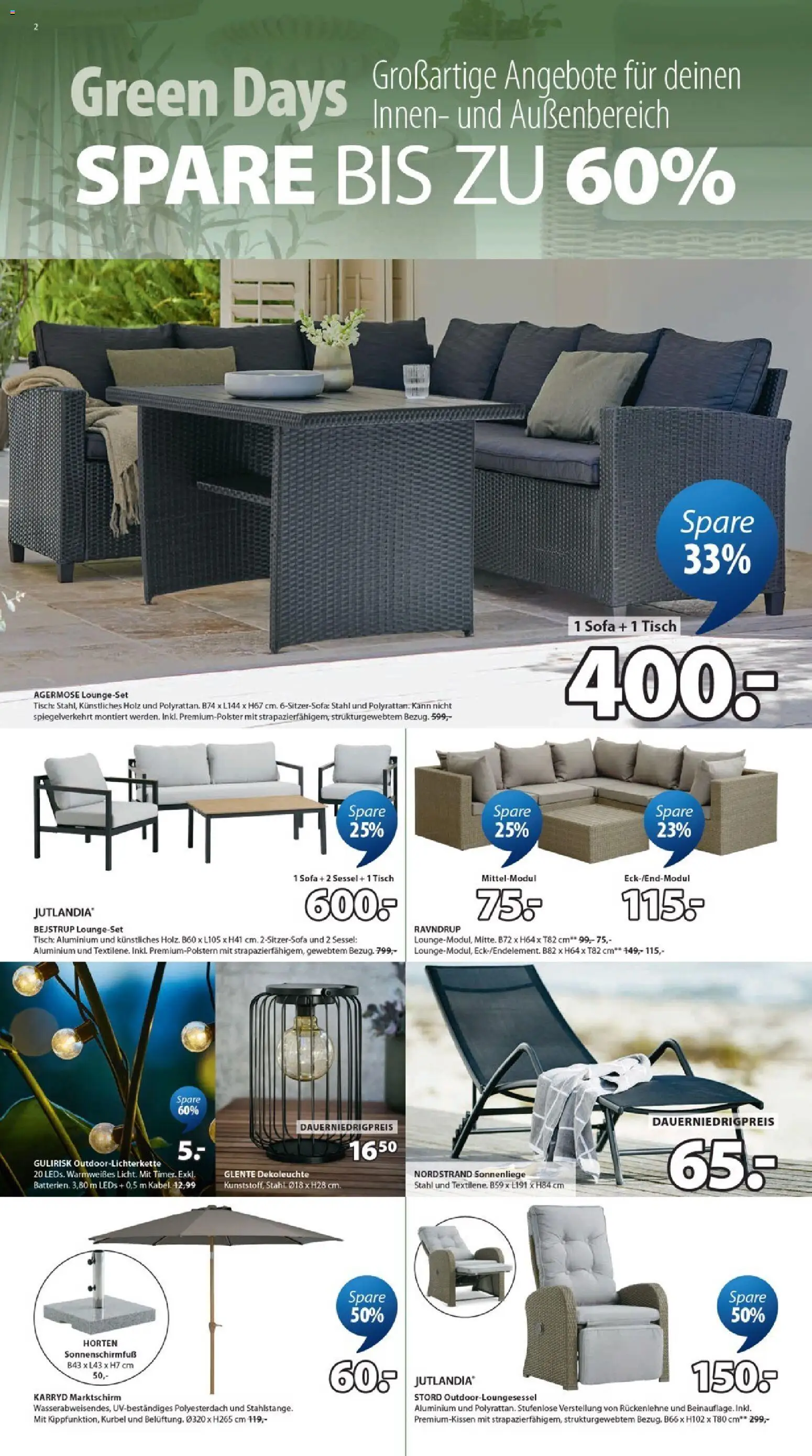 Prospekt JYSK  – gültig ab 21.03.2026 | Seite: 2 | Produkte: Sofa, Sessel, Tisch