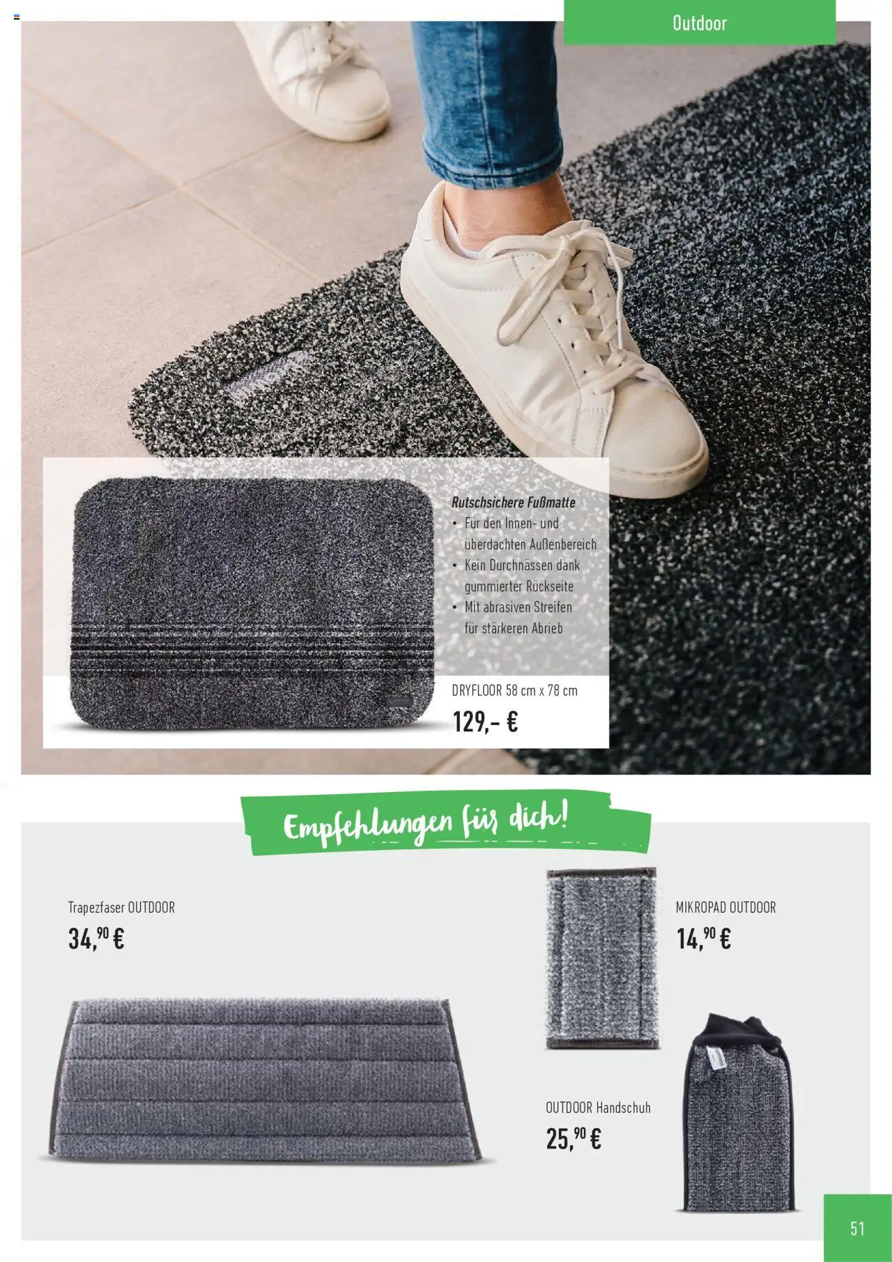 Katalog ProWin Juli/Dezember 2025 - gültig ab dem 01.07.2025 | Seite: 51 | Produkte: Fußmatte