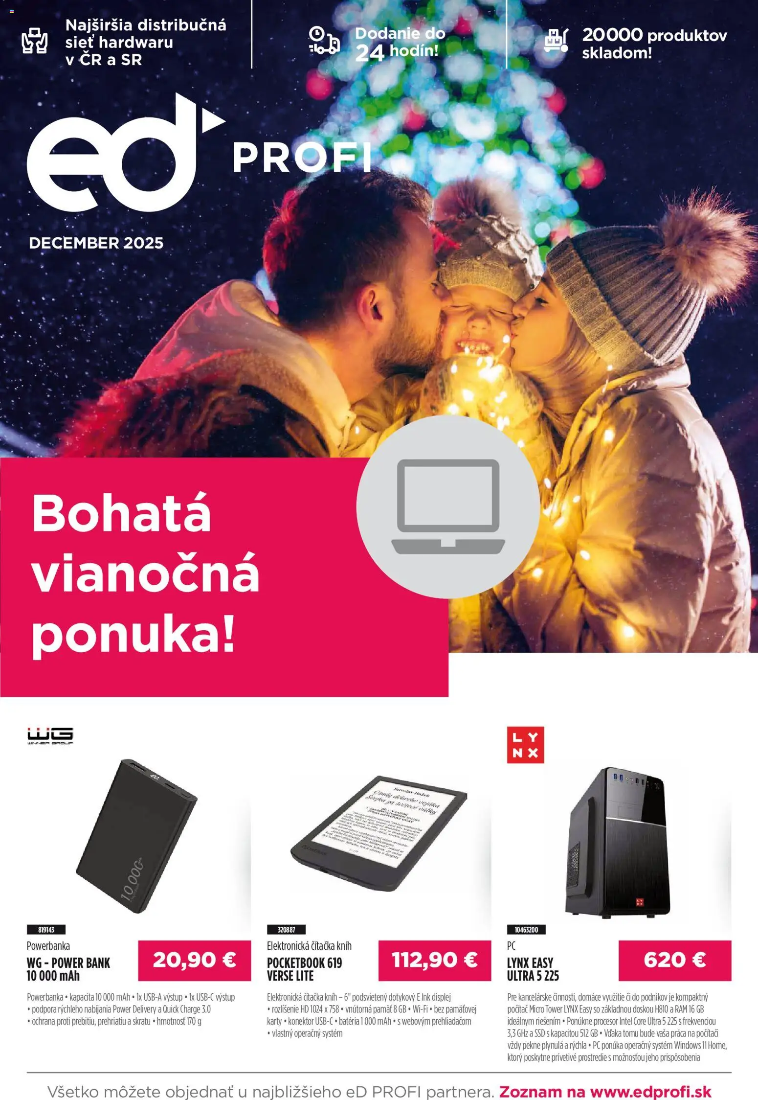 Nové ED Profi akcie – leták je platný od 01.12.2025 | Strana: 1 | Produkty: Rám, Počítač, PC