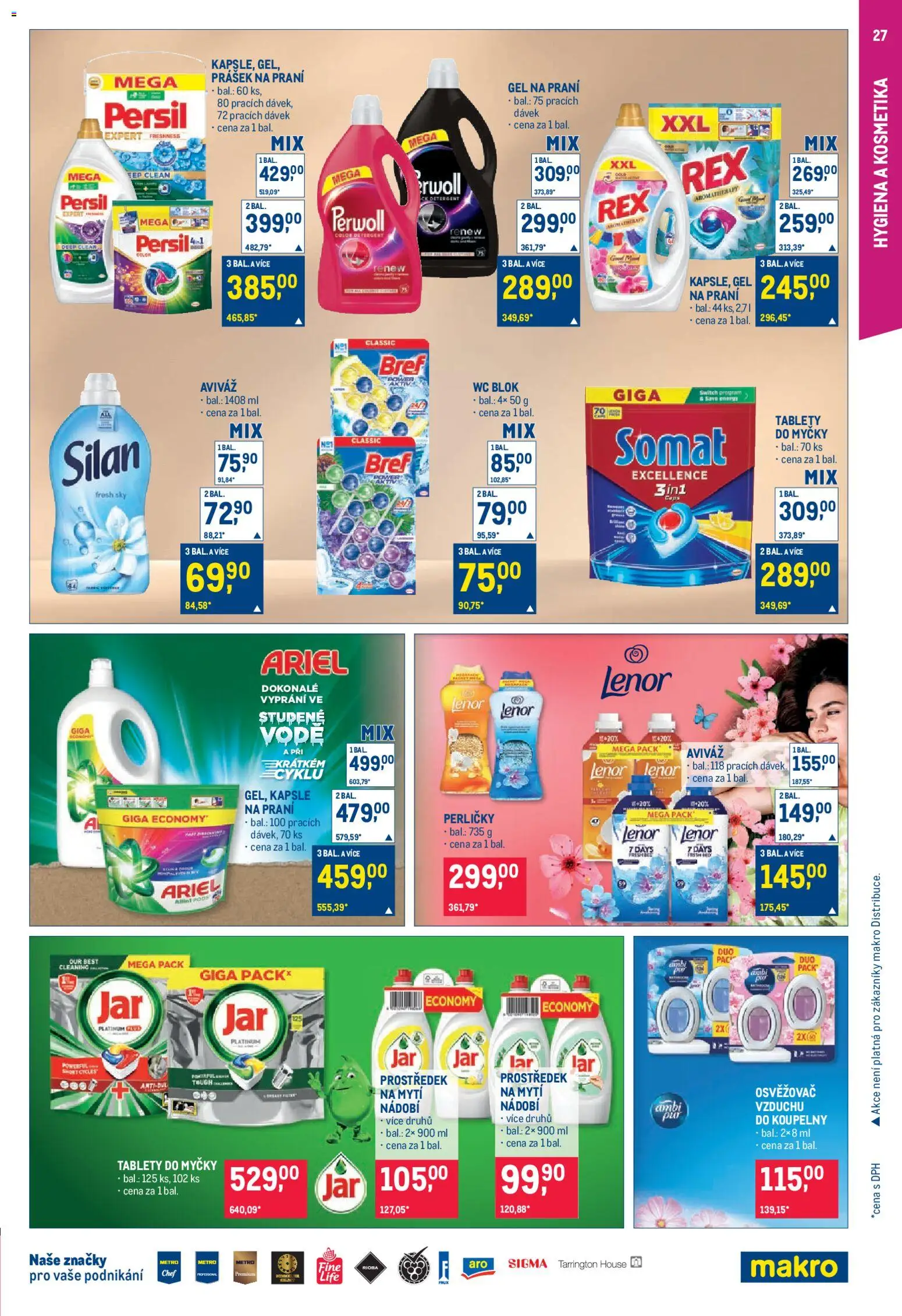 Makro leták - Pro milovníky jídla od 17.12.2025 | Strana: 27 | Produkty: Tablety do myčky, Wc blok, Perwoll, Persil