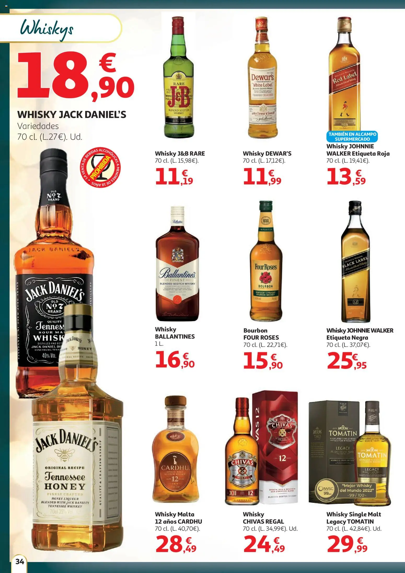 Alcampo - HG Unico │ válido desde el 11.12.2025 | Página: 34 | Productos: Whisky