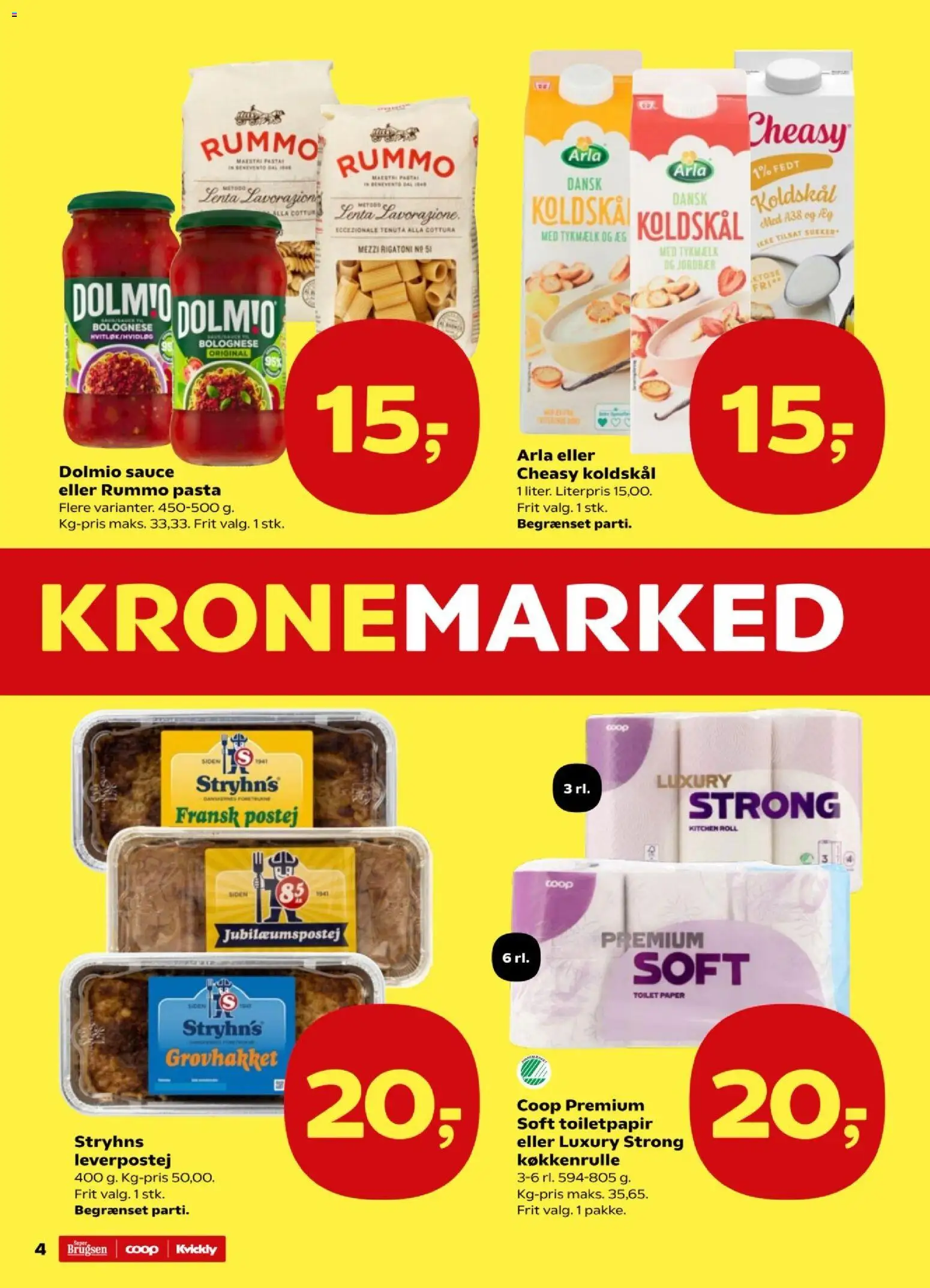 Kvickly tilbudsavis – gyldig fra 24.04.2026 | Side: 4 | Produkter: Æg, Toilet, Leverpostej, Sukker