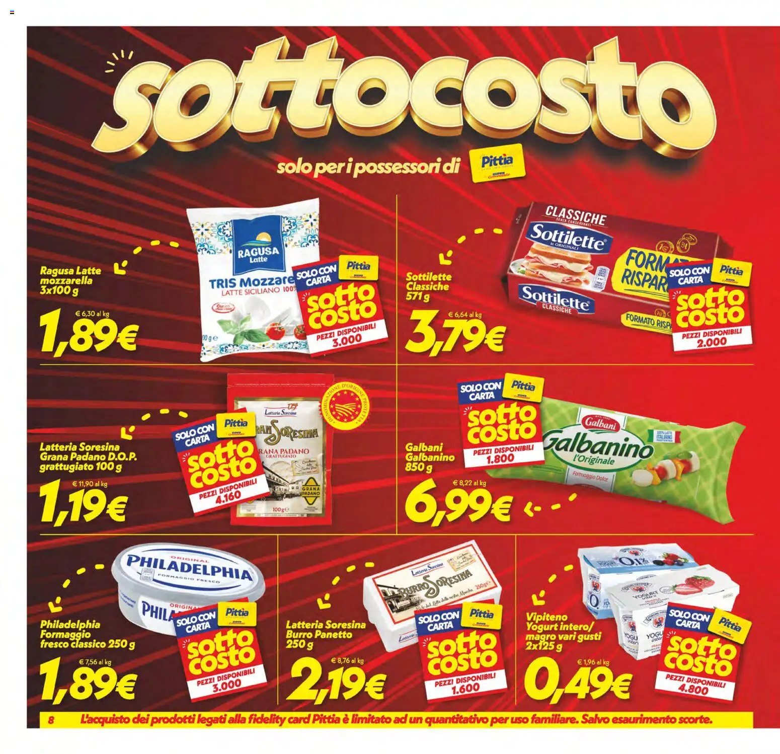 Volantino SuperConveniente del 24.02.2026 | Pagina: 8 | Prodotti: Yogurt, Mozzarella, Formaggio, Burro