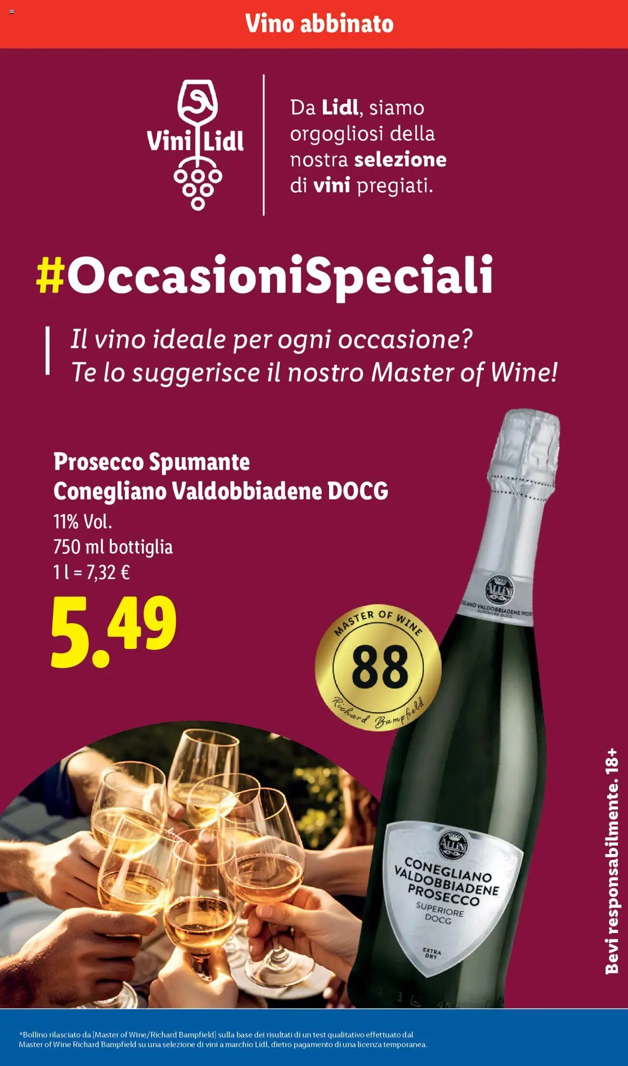 Volantino Lidl del 18.08.2025 | Pagina: 7 | Prodotti: Tè, Prosecco, Vino, Bottiglia