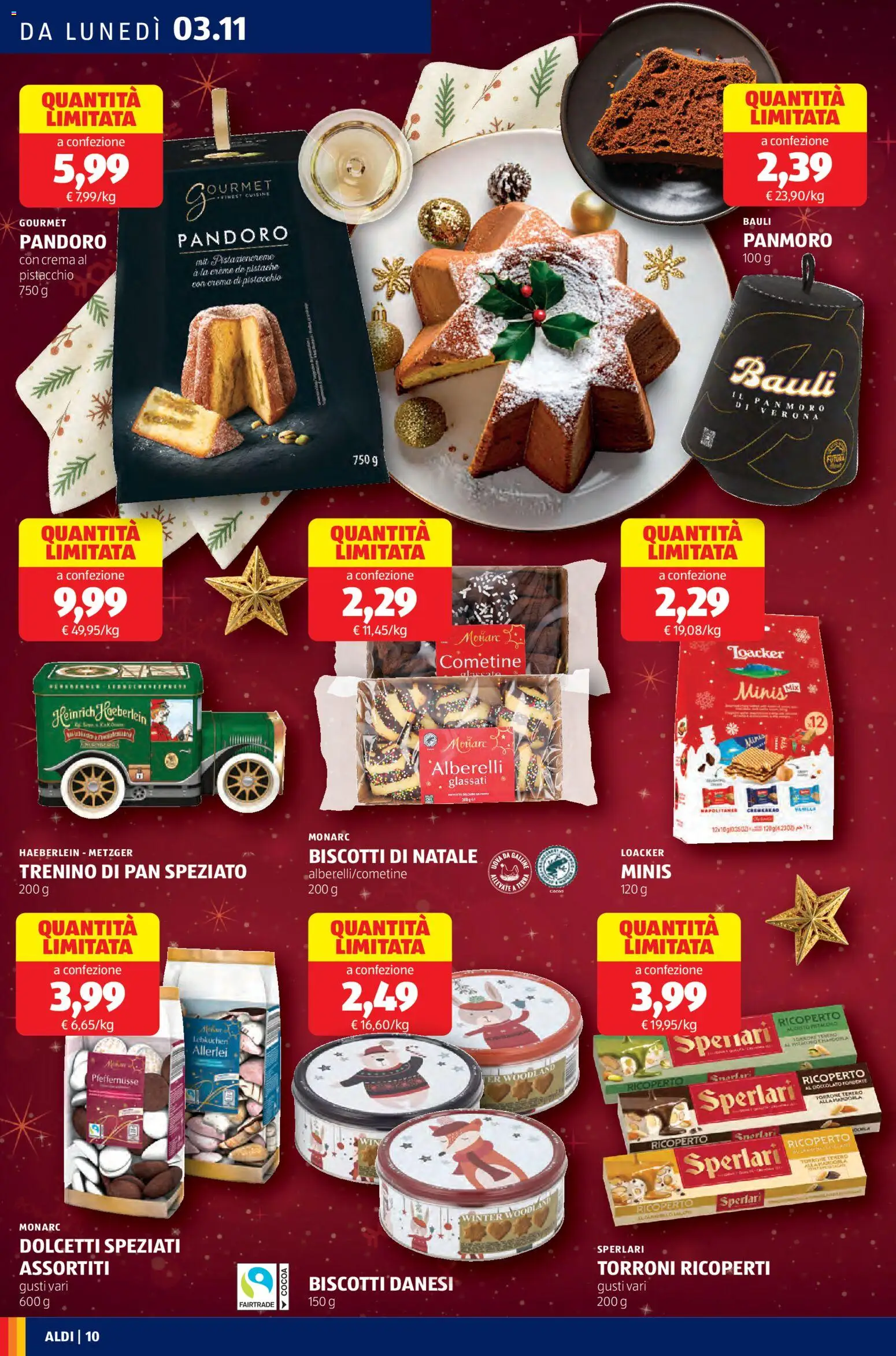 Volantino Aldi del 03.11.2025 | Pagina: 10 | Prodotti: Crema, Biscotti, Pandoro