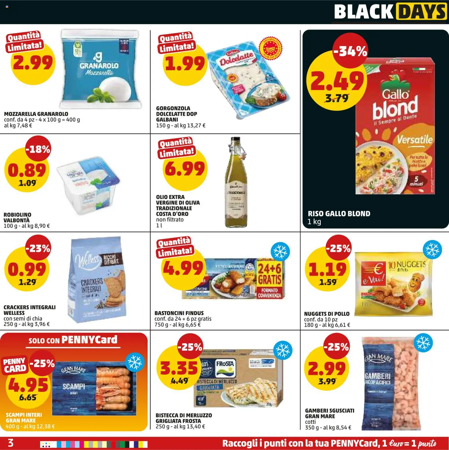 Volantino PENNY del 20.11.2025 | Pagina: 3 | Prodotti: Pollo, Riso, Merluzzo, Nuggets