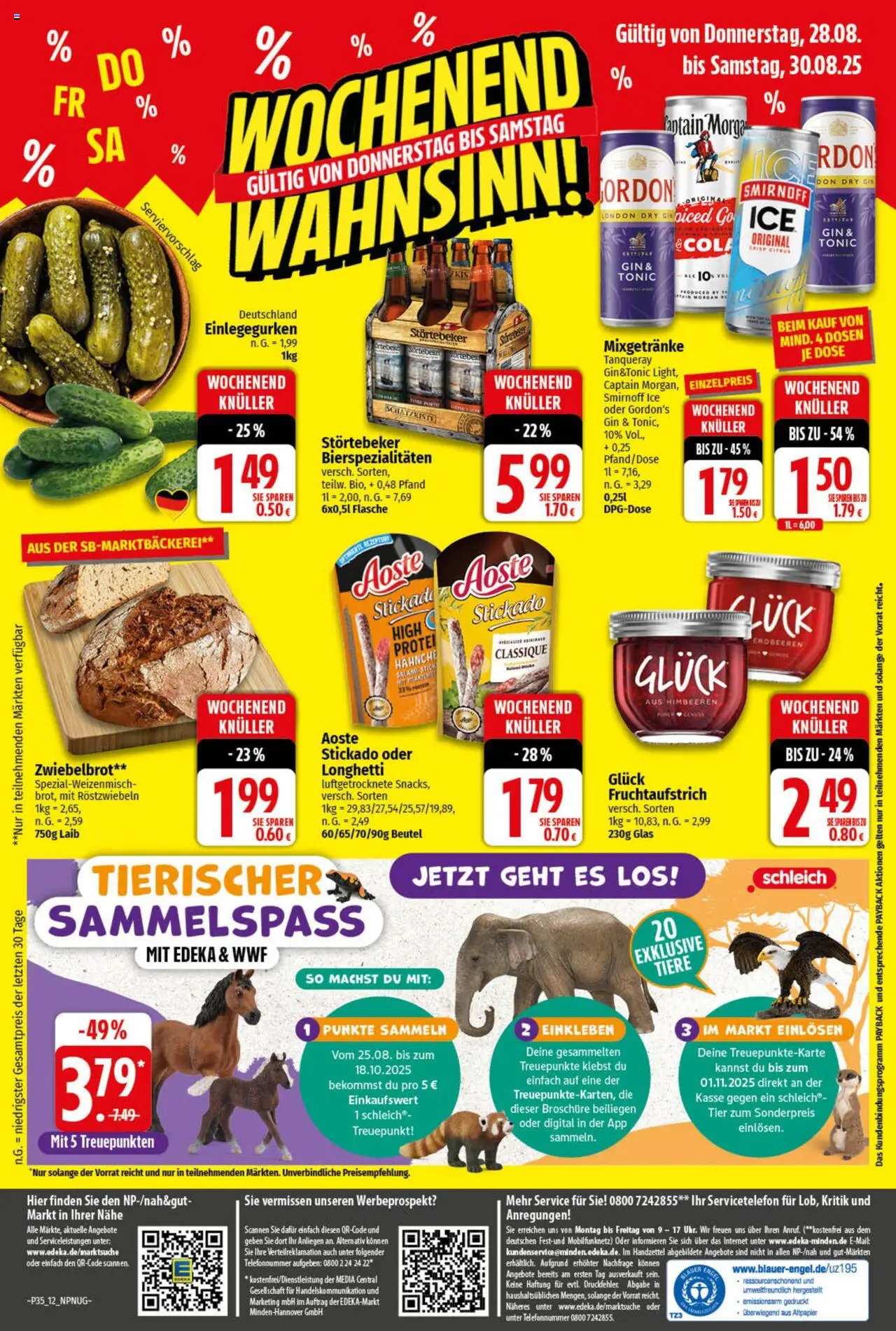 NP Discount Prospekt 	 - gültig ab dem 25.08.2025 | Seite: 12 | Produkte: Himbeeren, Smirnoff, Gin, Erdbeeren