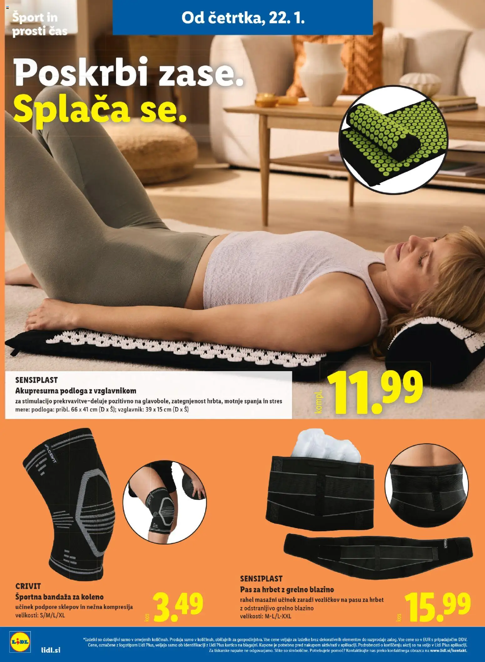 Novi Lidl katalog ponudbe – veljaven od 22.01.2026 | Stran: 18 | Izdelki: Vzglavnik, Podloga, Pas