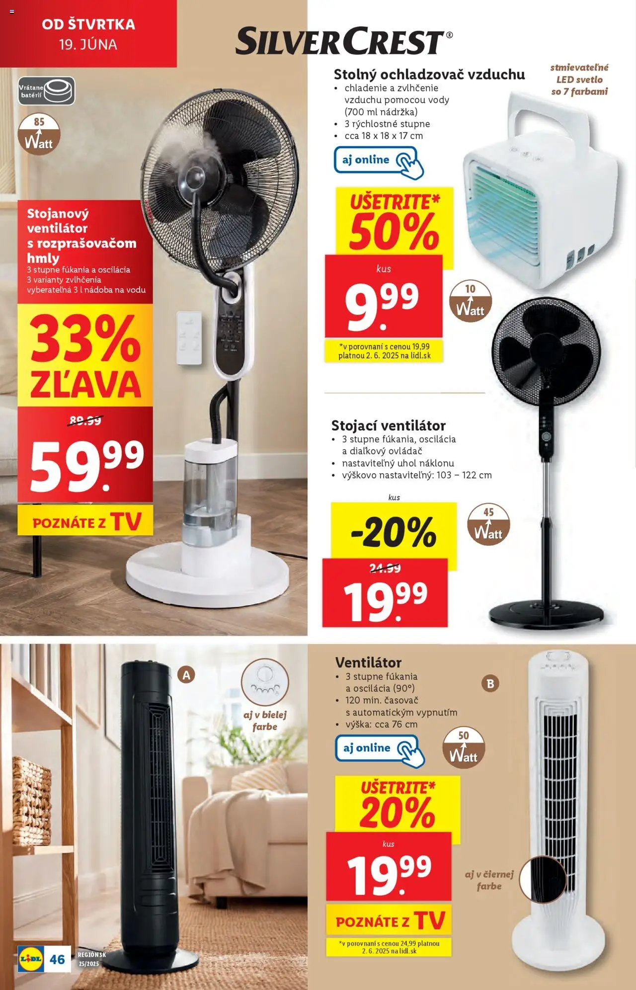 Lidl leták │ platný od 16.06.2025 | Strana: 64 | Produkty: Tv, Svetlo, Ochladzovač vzduchu, Ventilátor