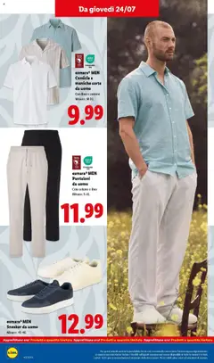 Volantino Lidl del 20.07.2025 | Pagina: 48 | Prodotti: Camicia, Pantaloni, Sneakers