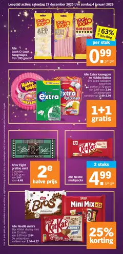 Albert Heijn - Folder week 1 - Voorbeeld van een folder van Albert Heijn, geldig van 27.12.2025 | Pagina: 19 | Producten: Gum, Zak, Kauwgom, Aardbei