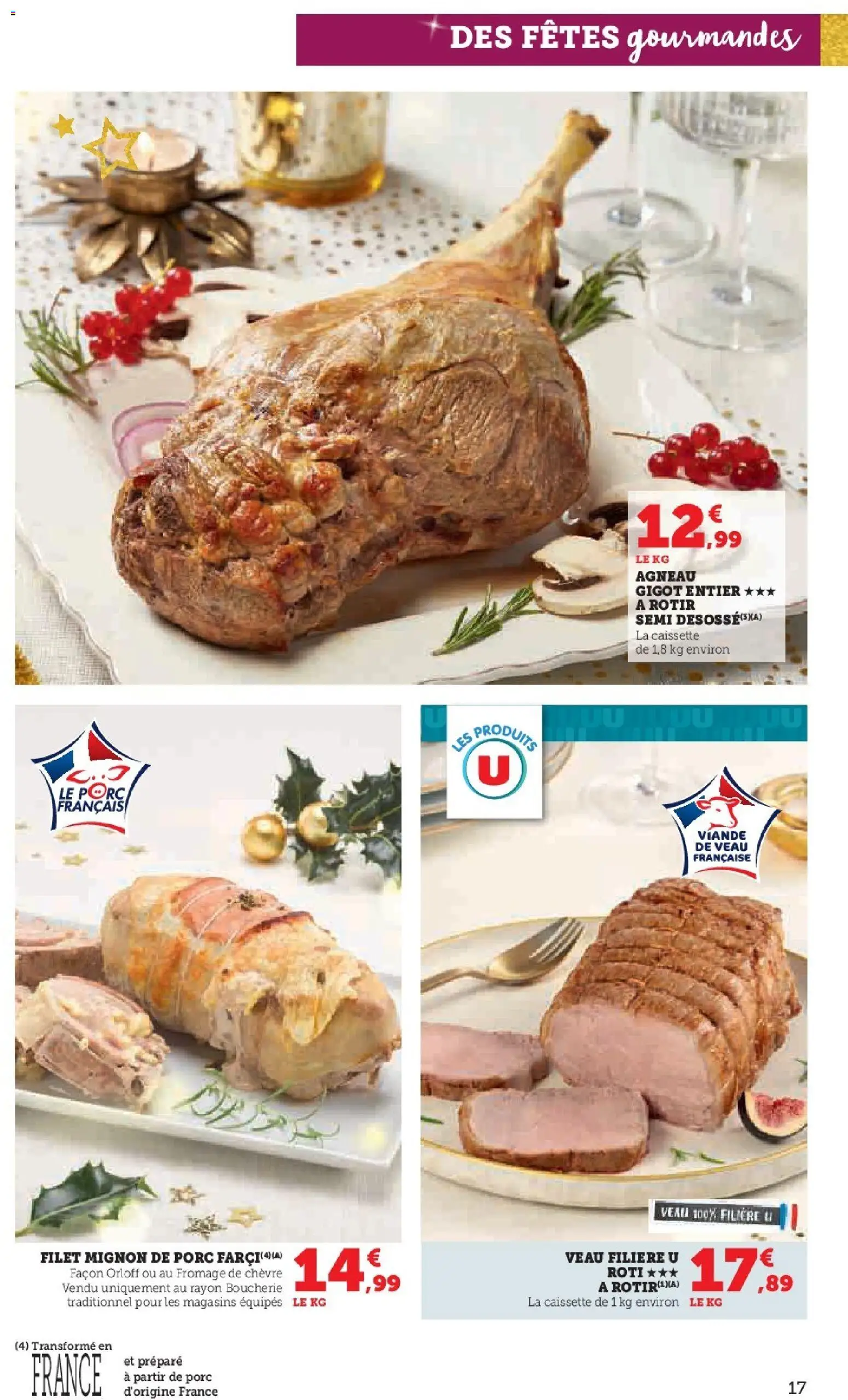 {H1} | Page: 17 | Produits: Agneau gigot, Agneau, Fromage, Porc