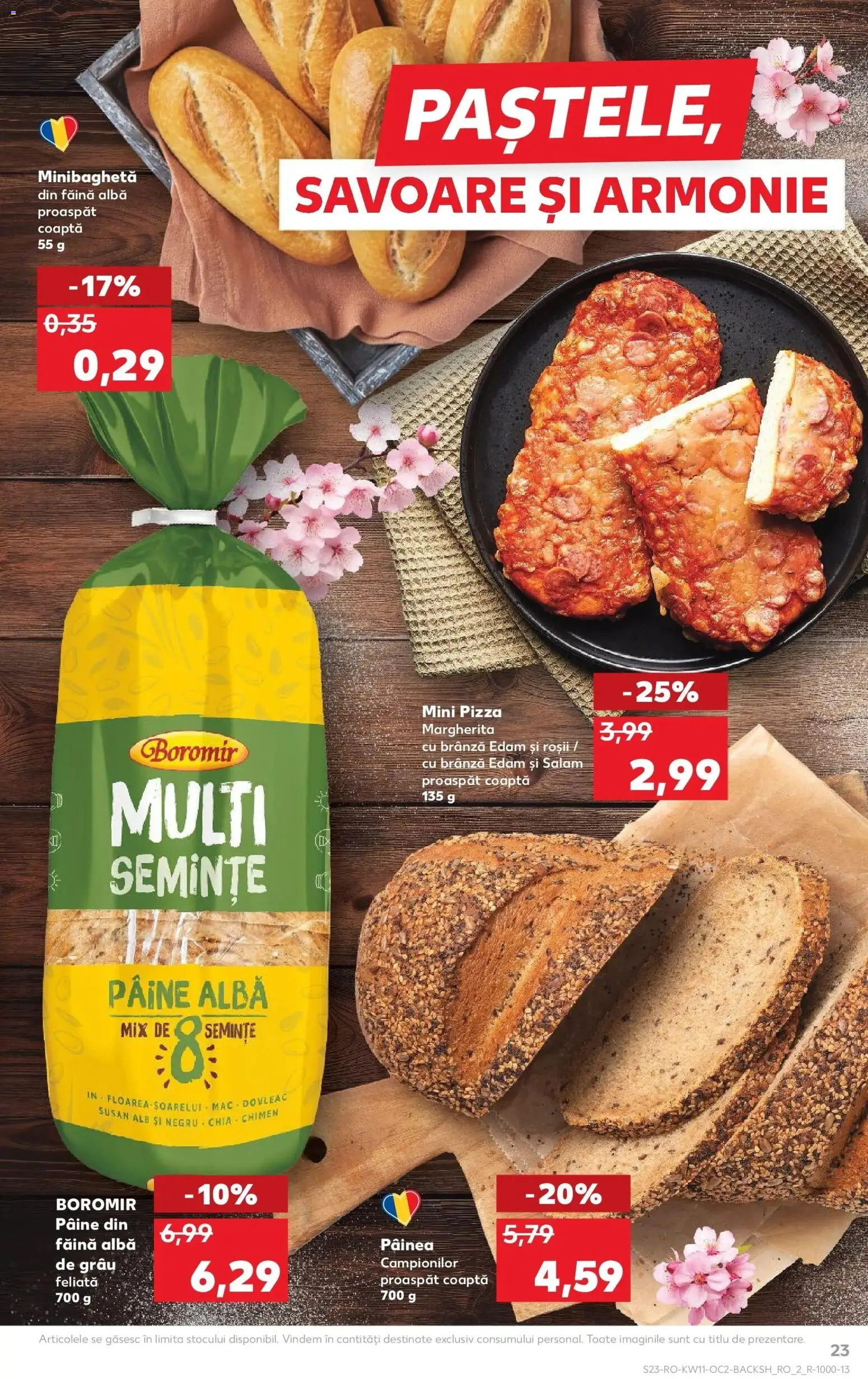 Noul catalog Kaufland – valabil de la 11.03.2026 | Pagină: 23 | Produse: Semințe, Pizza, Făină, Roșii