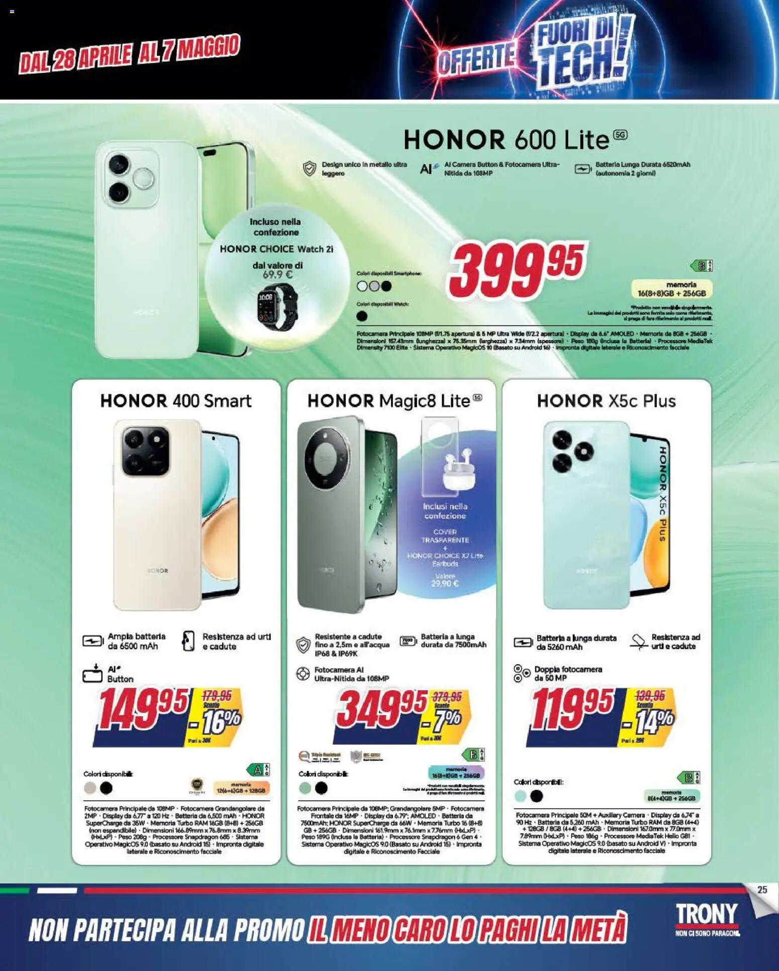 Volantino Trony del 28.04.2026 | Pagina: 25 | Prodotti: Fotocamera, Batteria