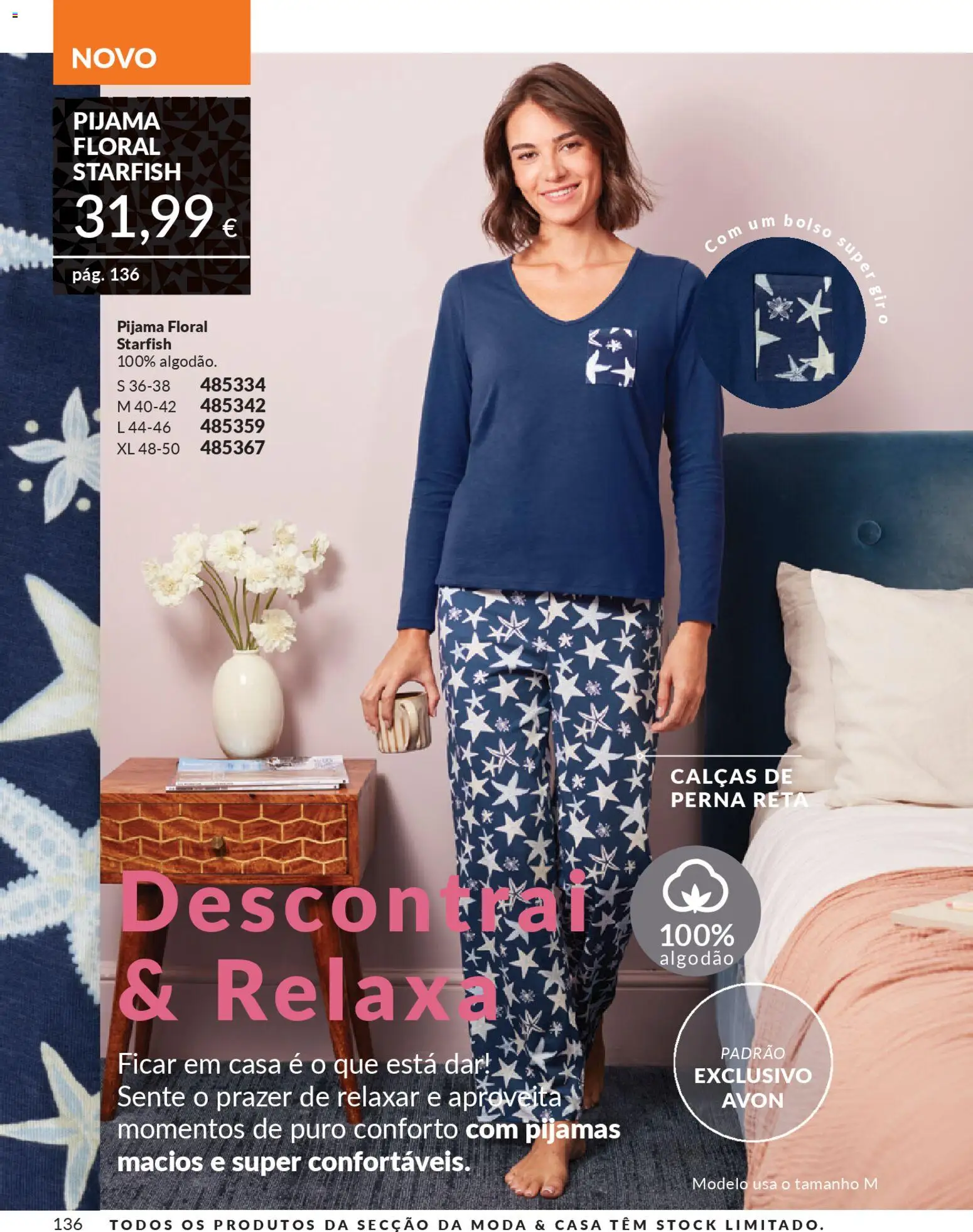 Catálogo Avon Campanha 1 │ válido de 01.01.2026 | Página: 136 | Produtos: Algodão, Calças, Pijamas