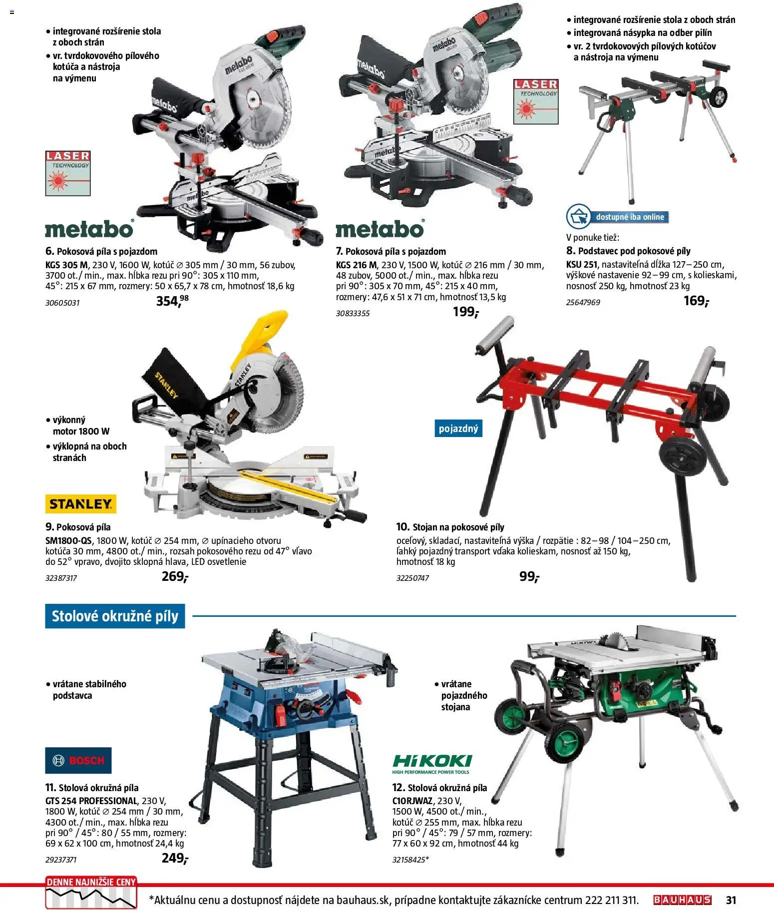 Nové Bauhaus akcie – leták je platný od 26.01.2026 | Strana: 31 | Produkty: Led osvetlenie, Osvetlenie, Laser, Píla